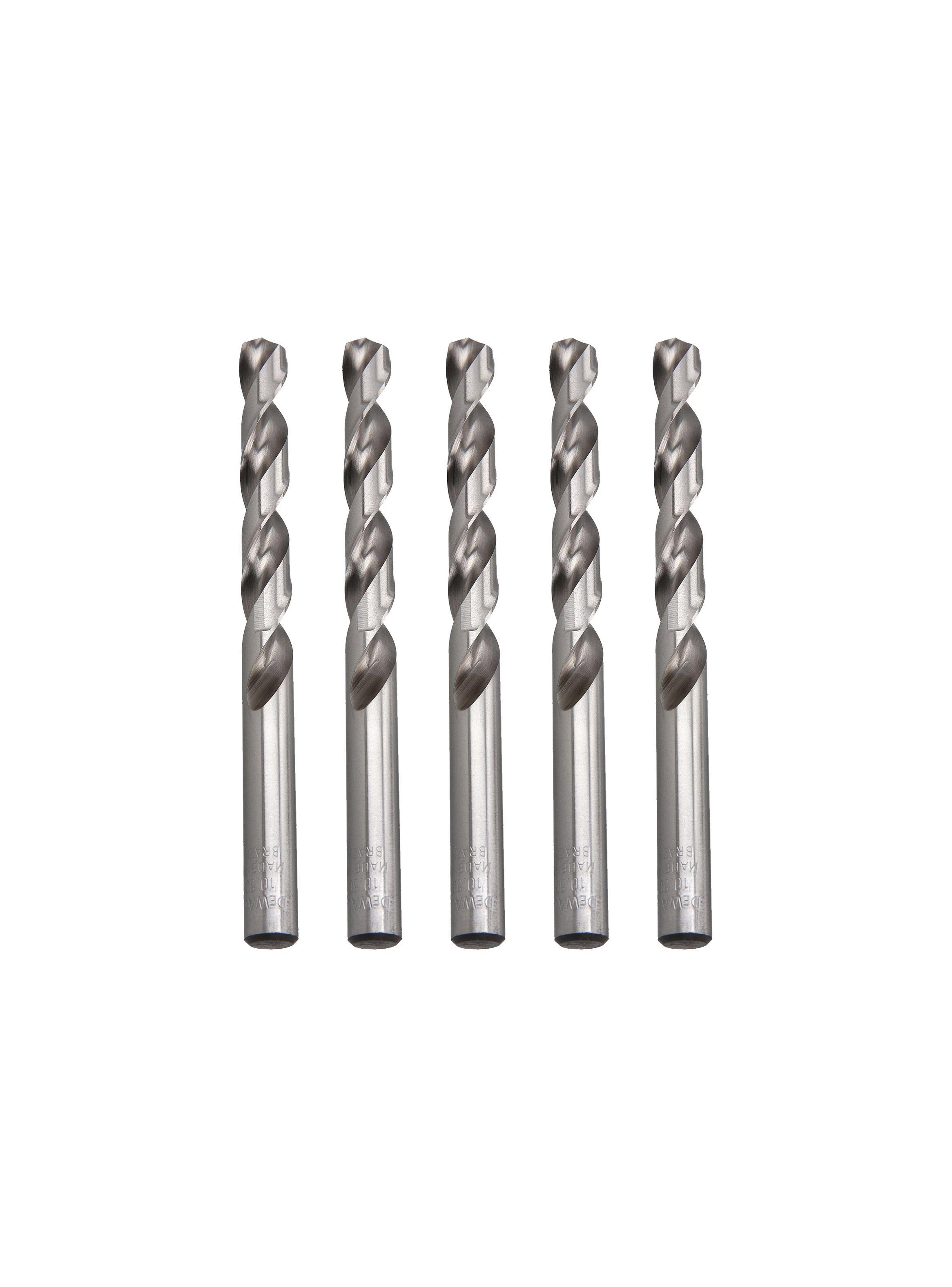  Set 5 brocas acero rápido (HSS) 10.5mm DEWALT DWA281050-0