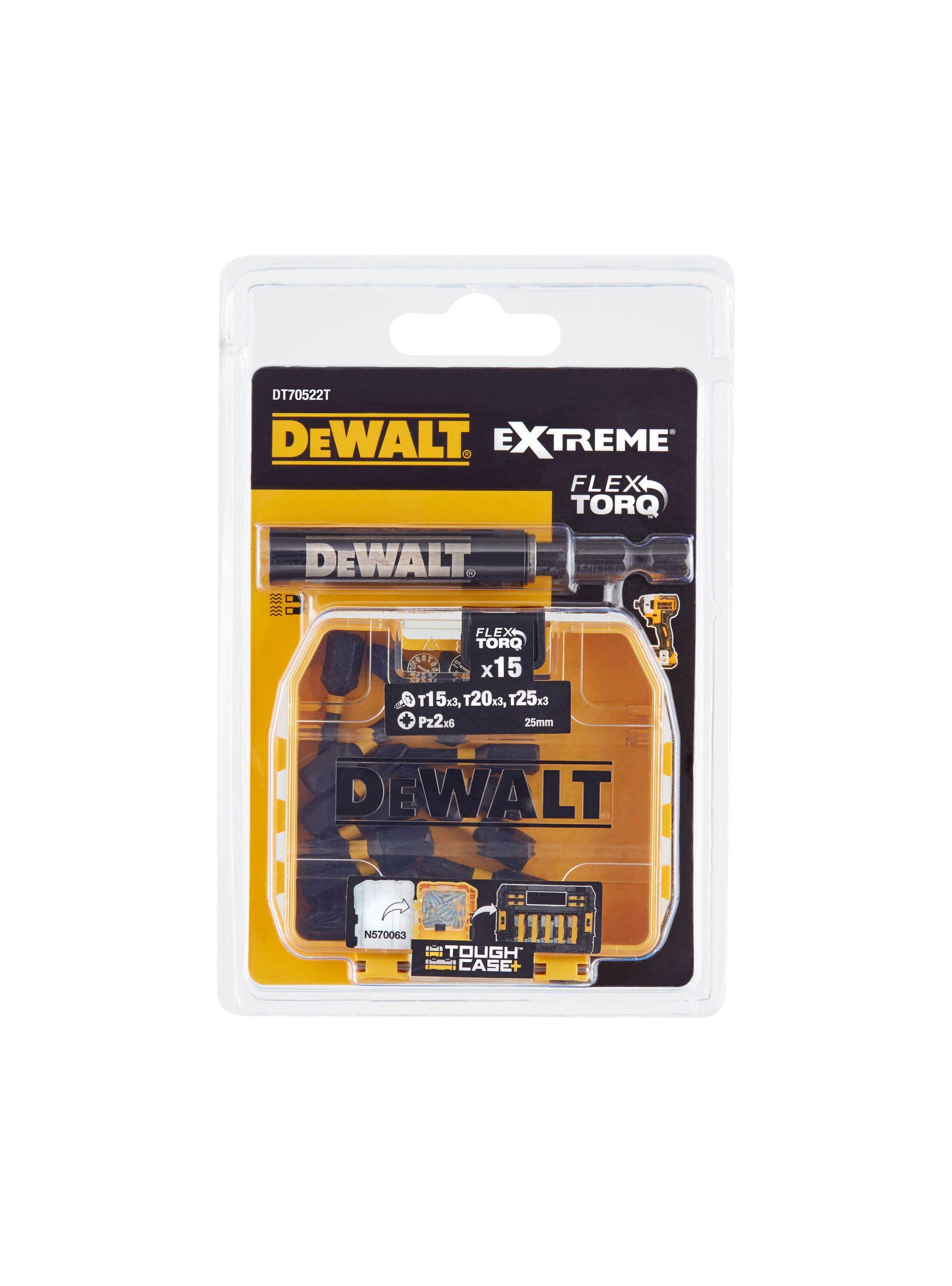 Set 15 Puntas + Adaptador Magnético  DT70522T-QZ-1