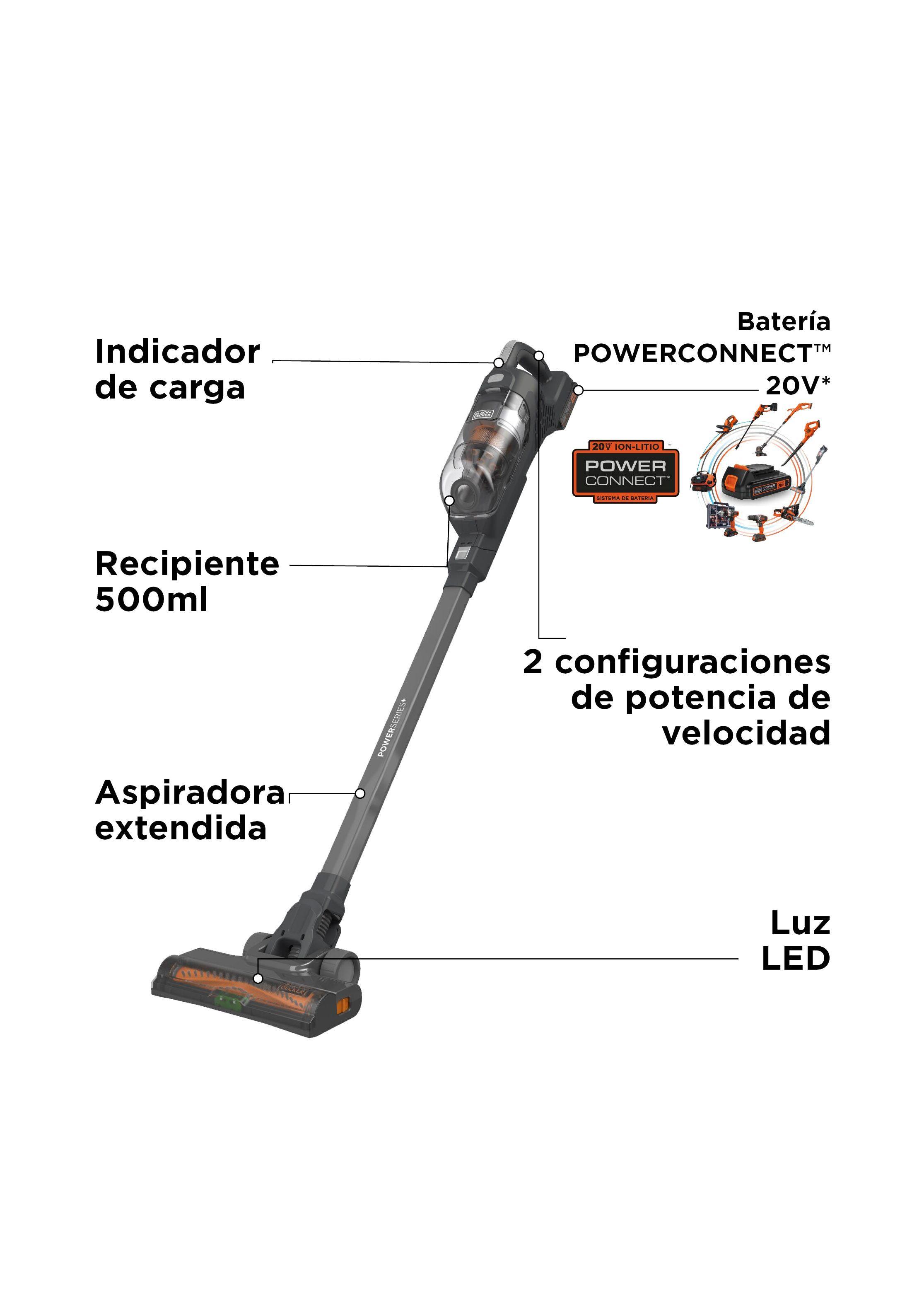 Aspiradora Vertical Inalámbrica 20V BLACK+DECKER BHFEA18D1-4