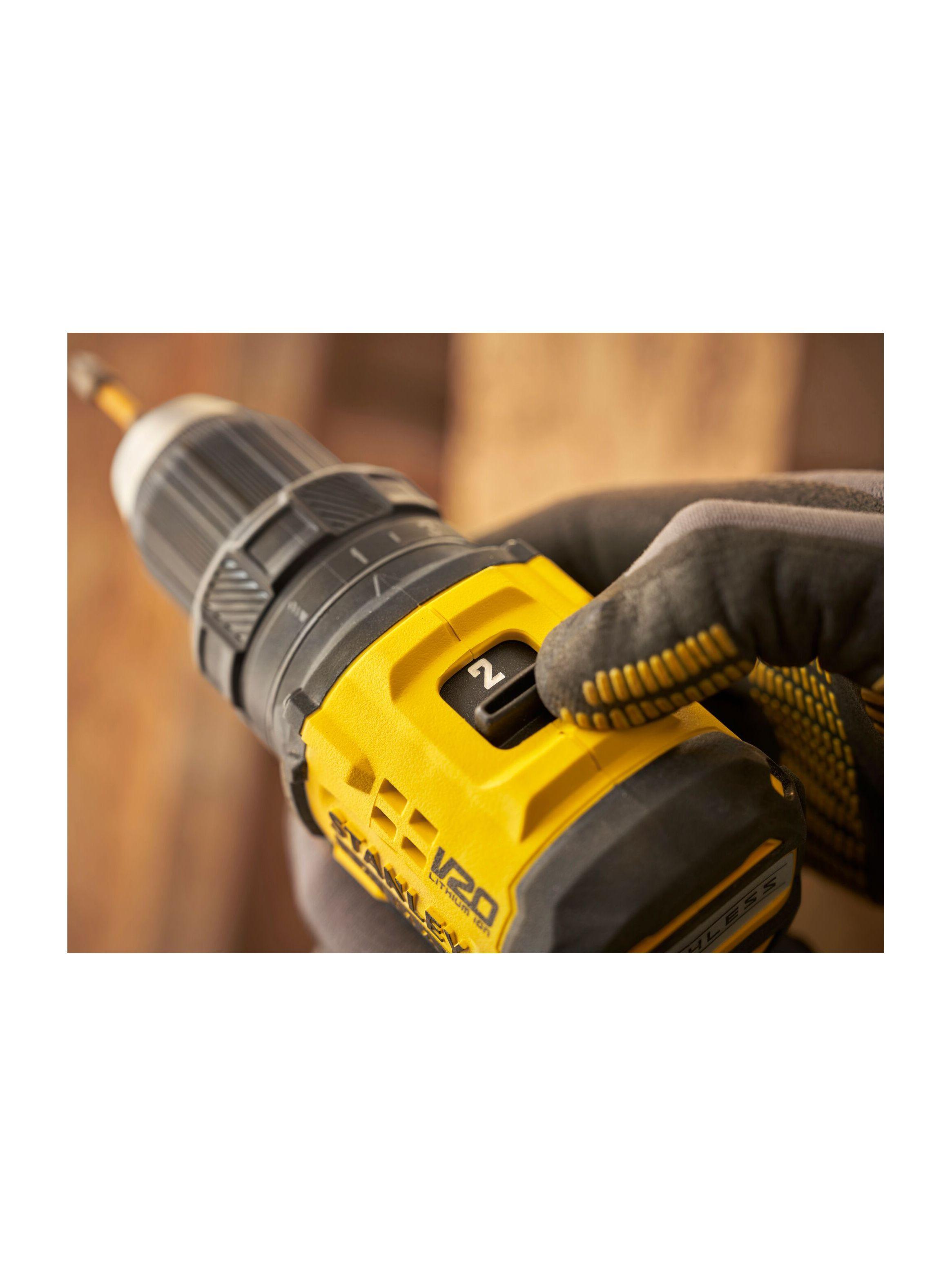 Taladro atornillador 1/2" 20V BRUSHLESS STANLEY SBD714B-B3-1