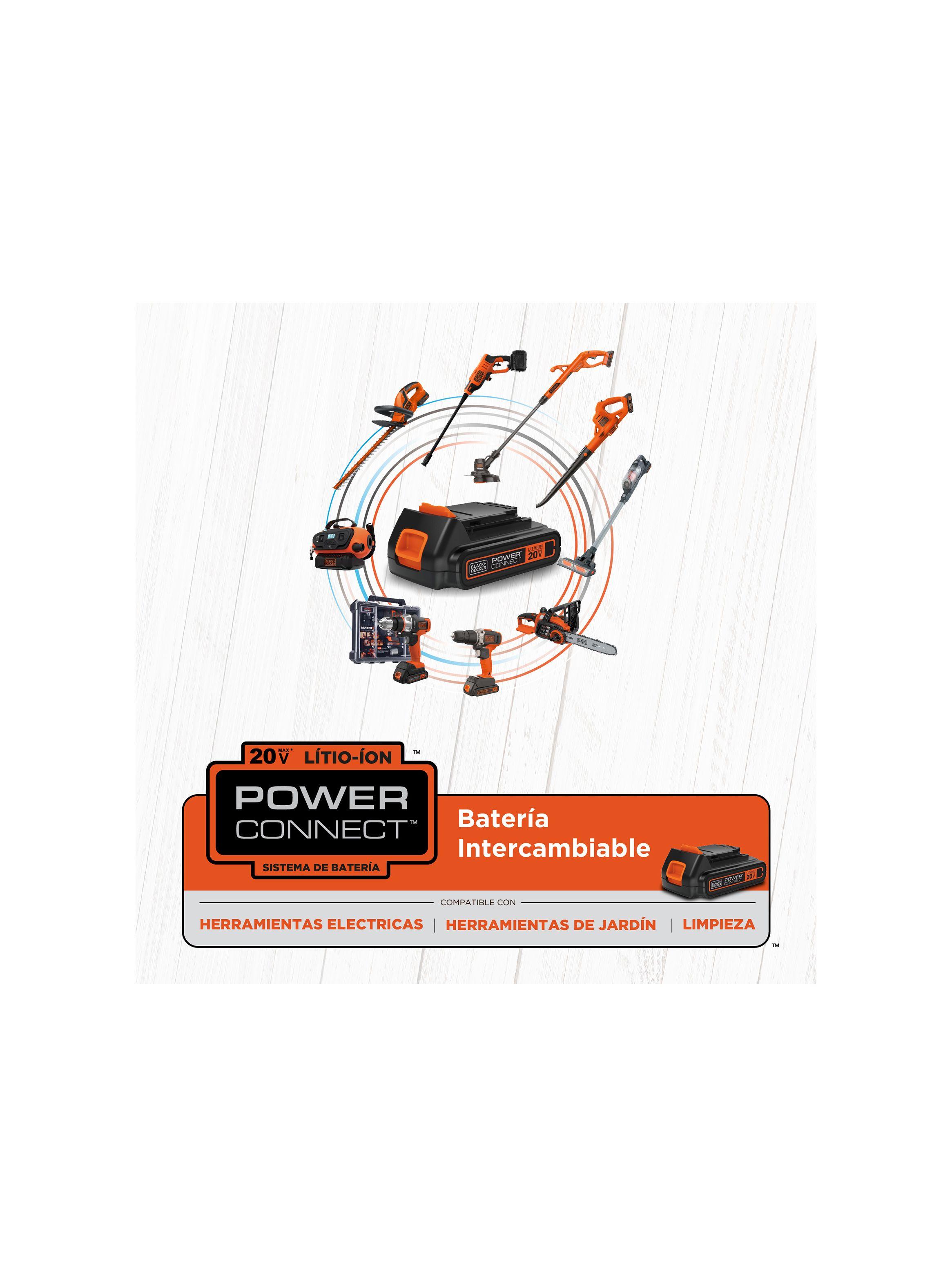 Cortasetos Inalámbrico 20V LHT2220-B2C BLACK+DECKER-6
