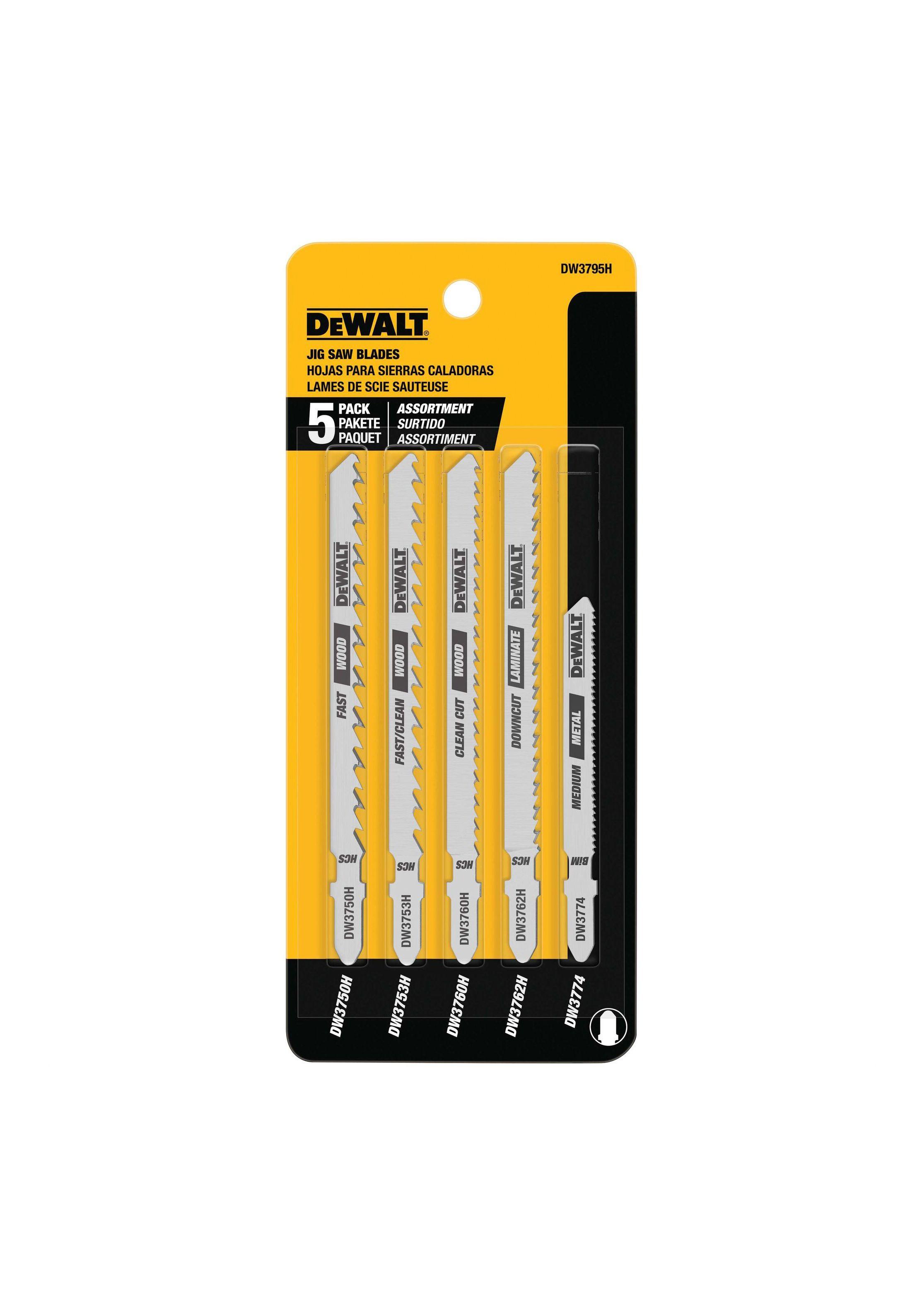 Set de 5 hojas para sierras caladoras DEWALT DW3795H-1