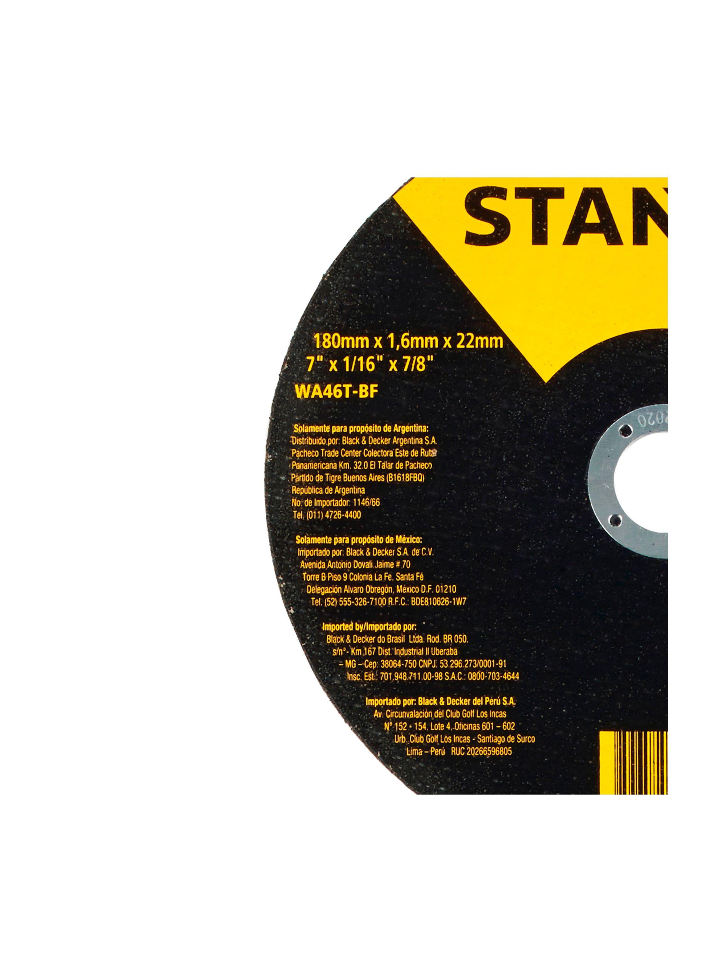 Set 25 discos corte metal/acero 7" STANLEY STA8067-1