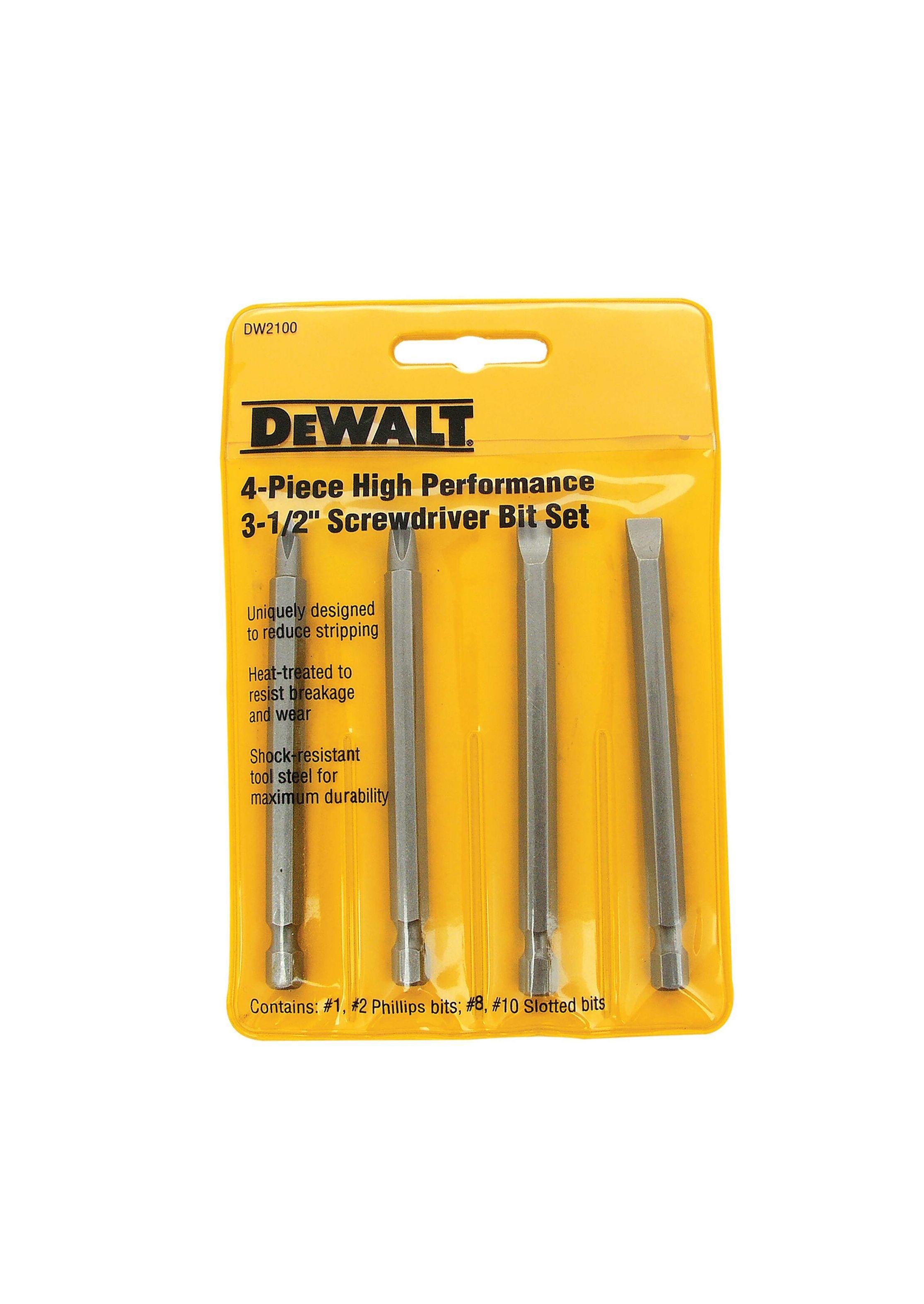 Set 4 puntas 89mm para atornillar DEWALT DW2100-0