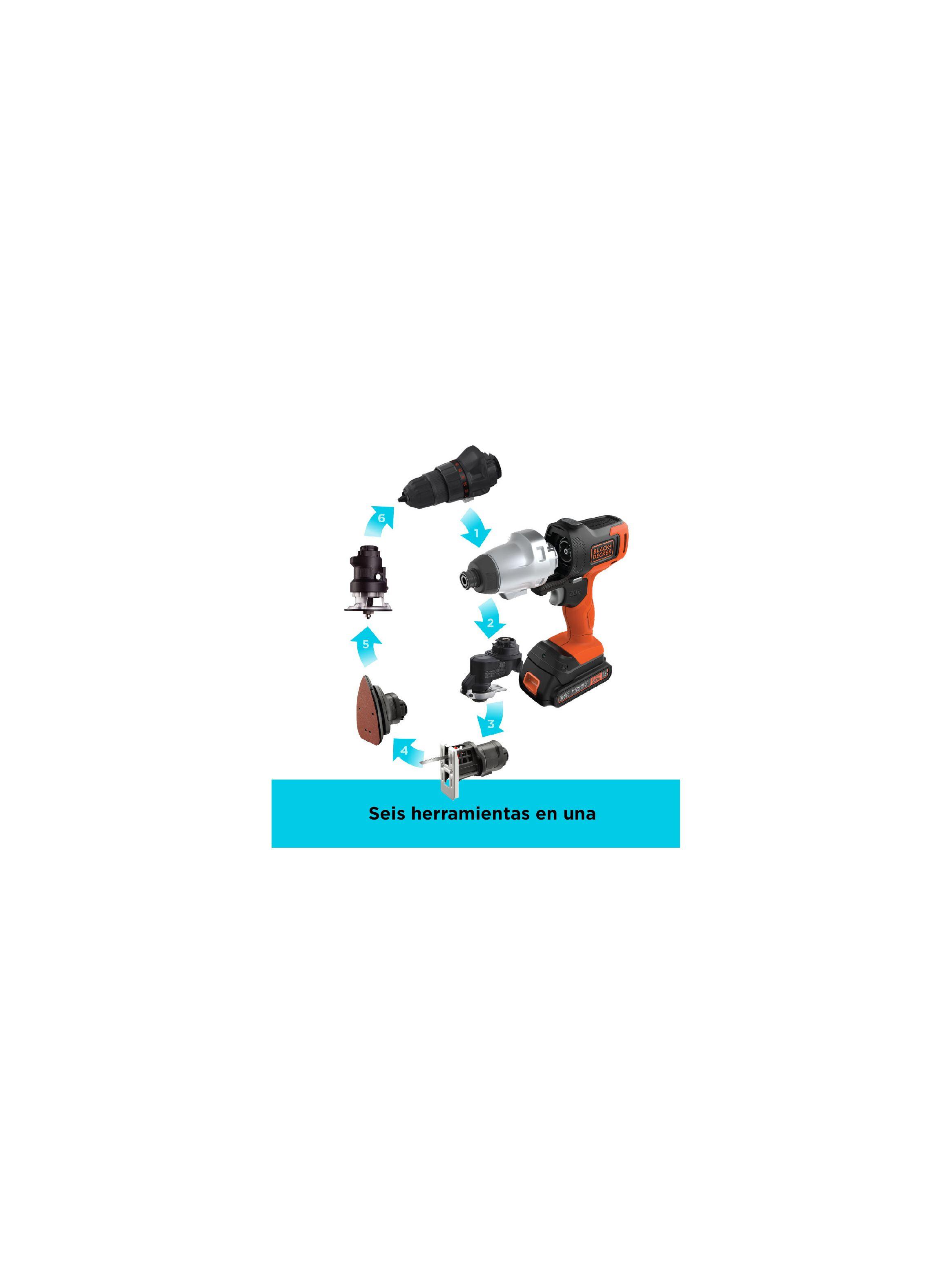 Herramienta Multipropósito 20V 6en1 Matrix™ BLACK+DECKER-3