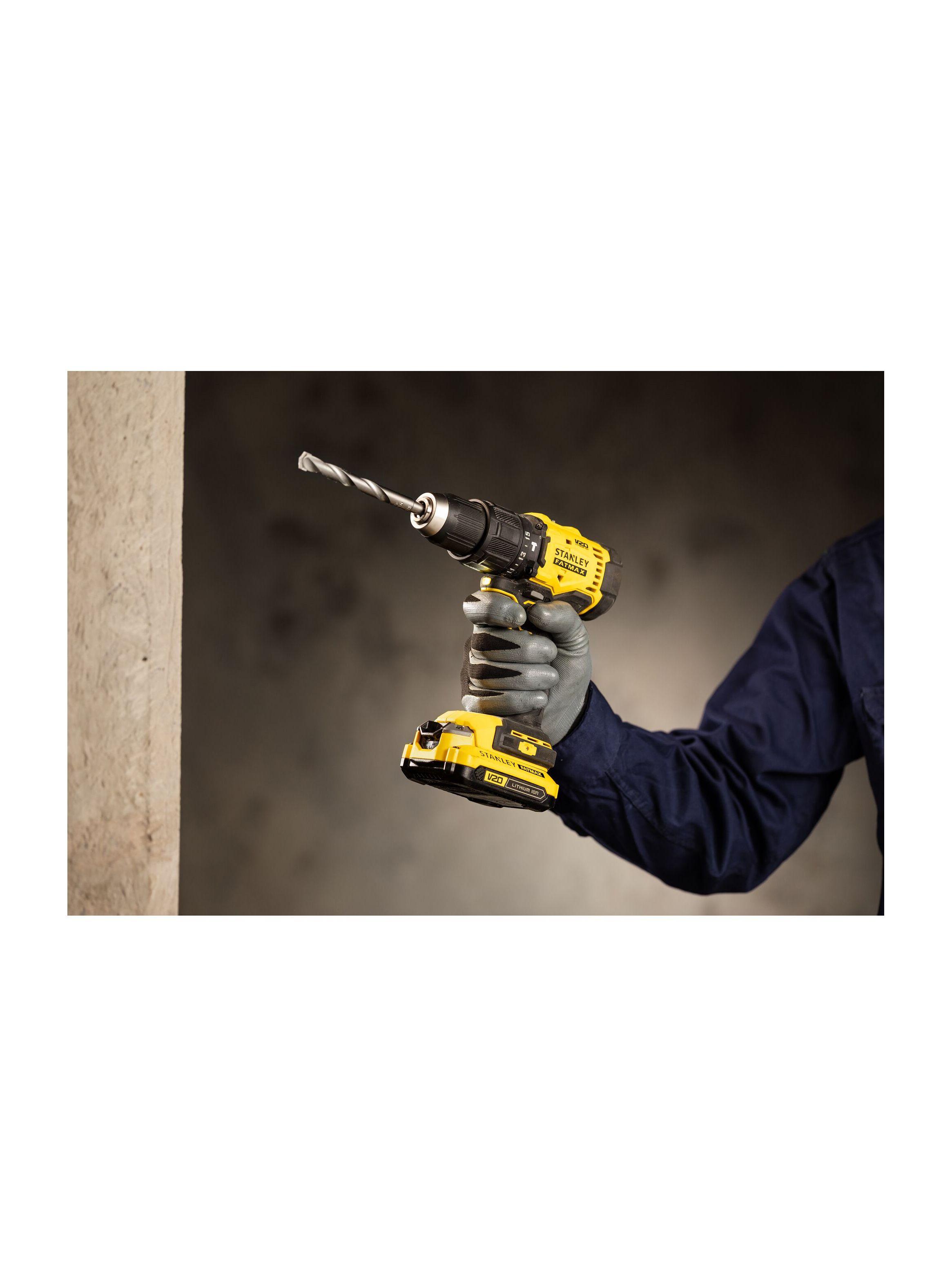 Kit Taladro Percutor 20V + accesorios STANLEY SCD712D2K-B2-4