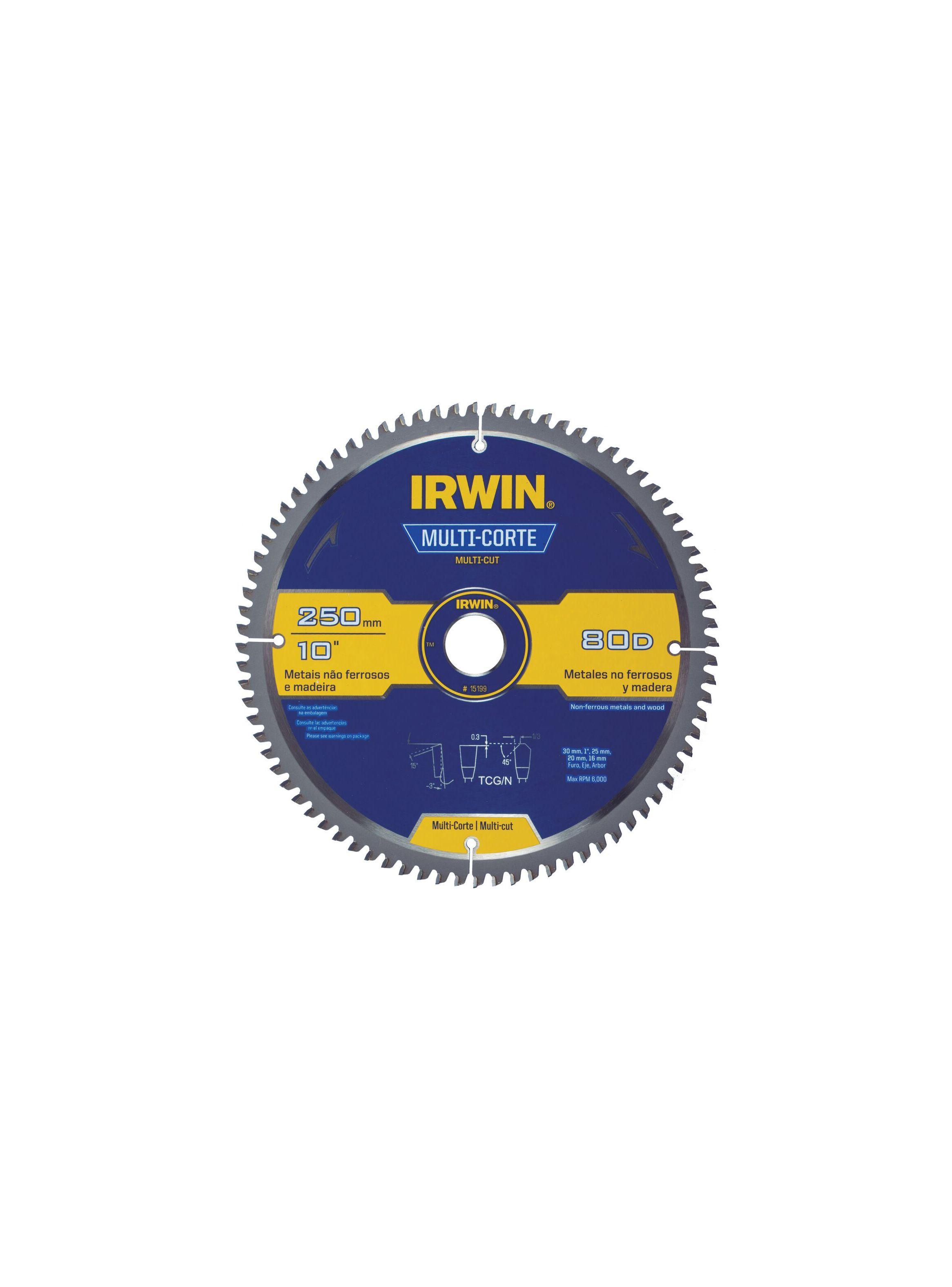 Disco multi-corte 10” 80D IRWIN 15199-0