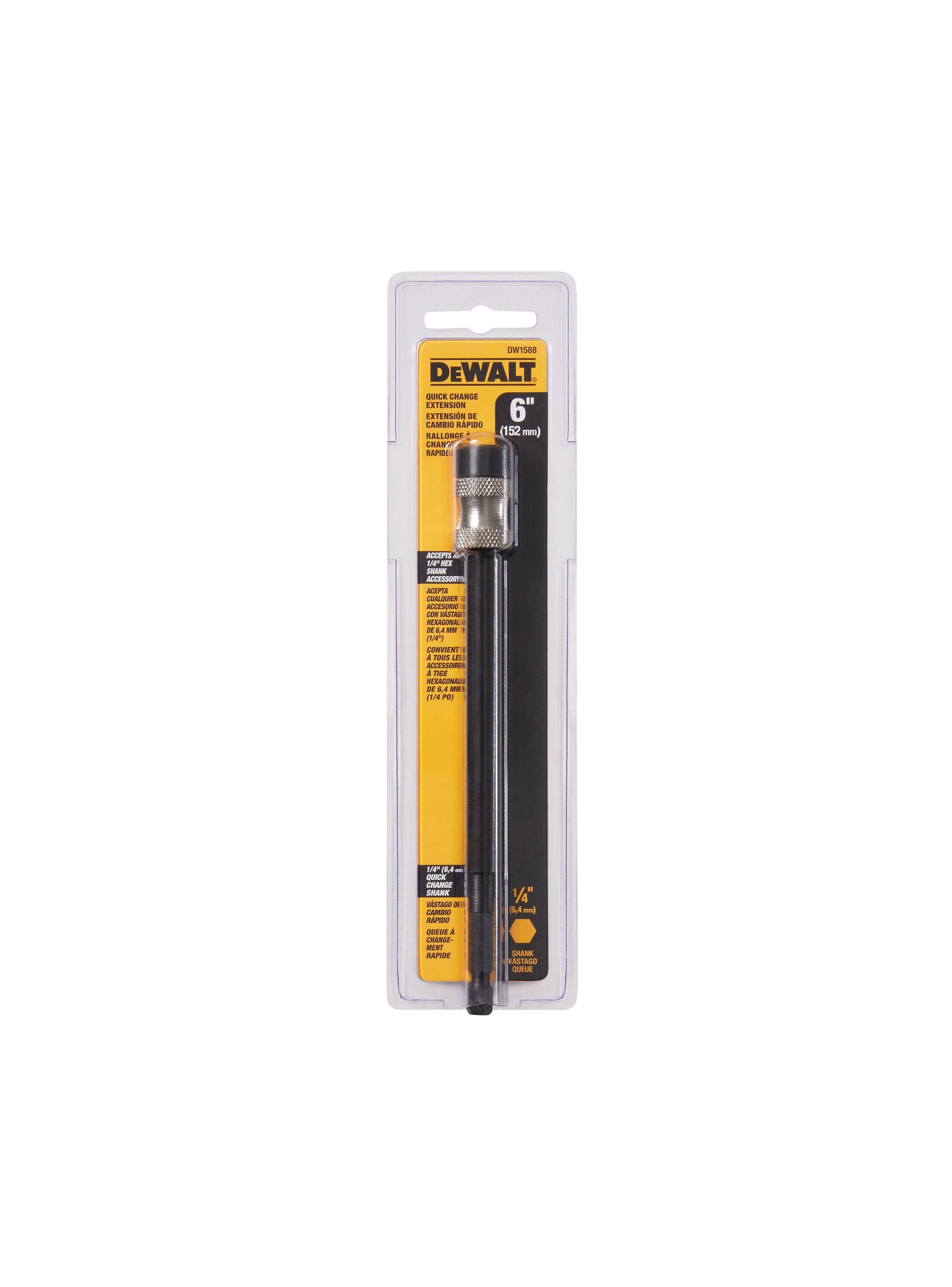 Extensión de broca 6” vástago 1/4” DEWALT DW1588  Y-1