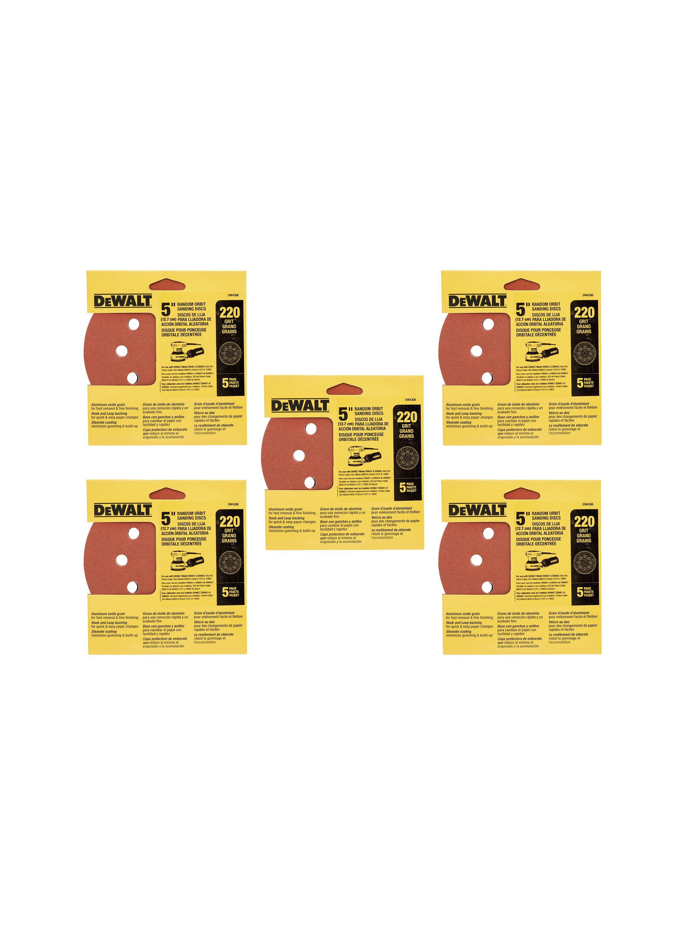 5 display de 5 discos de lija 5" G220 DEWALT DW4306 X-0