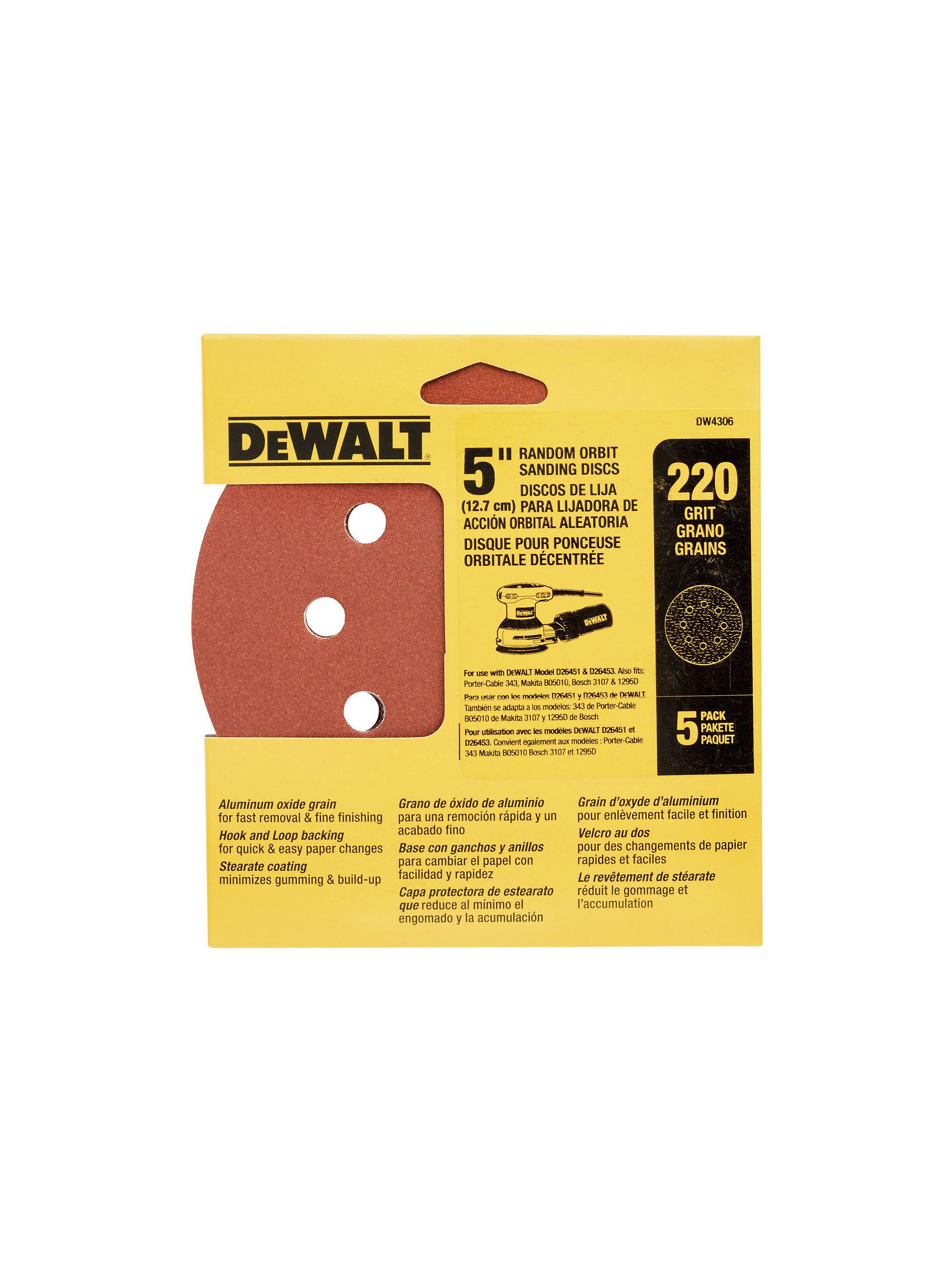 5 display de 5 discos de lija 5" G220 DEWALT DW4306 X-1