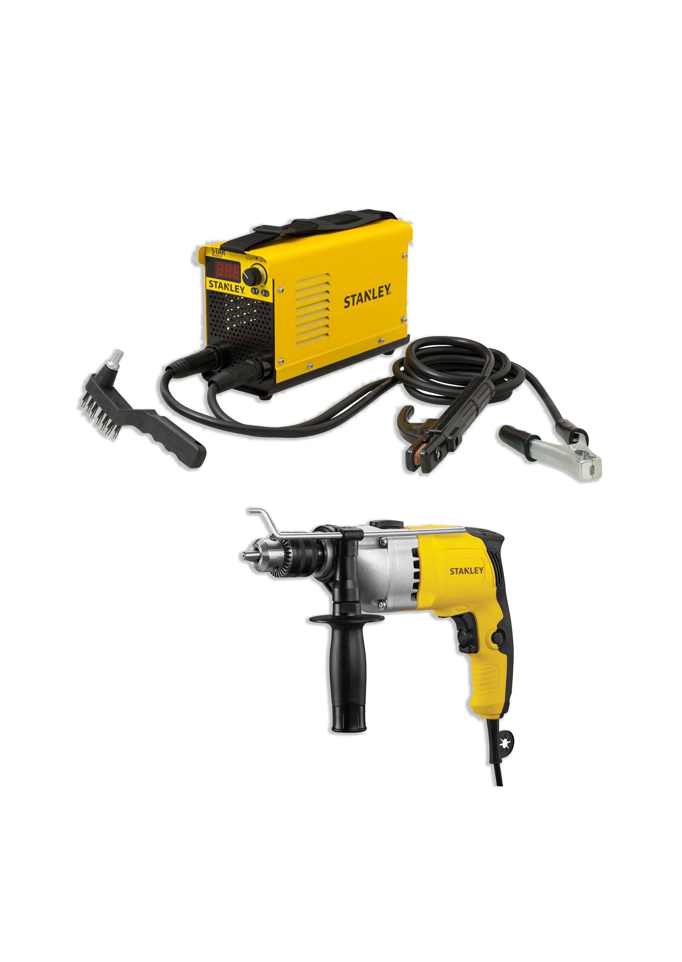Soldadora Inverter 160A +Taladro Percutor 1/2" 800W STANLEY-0