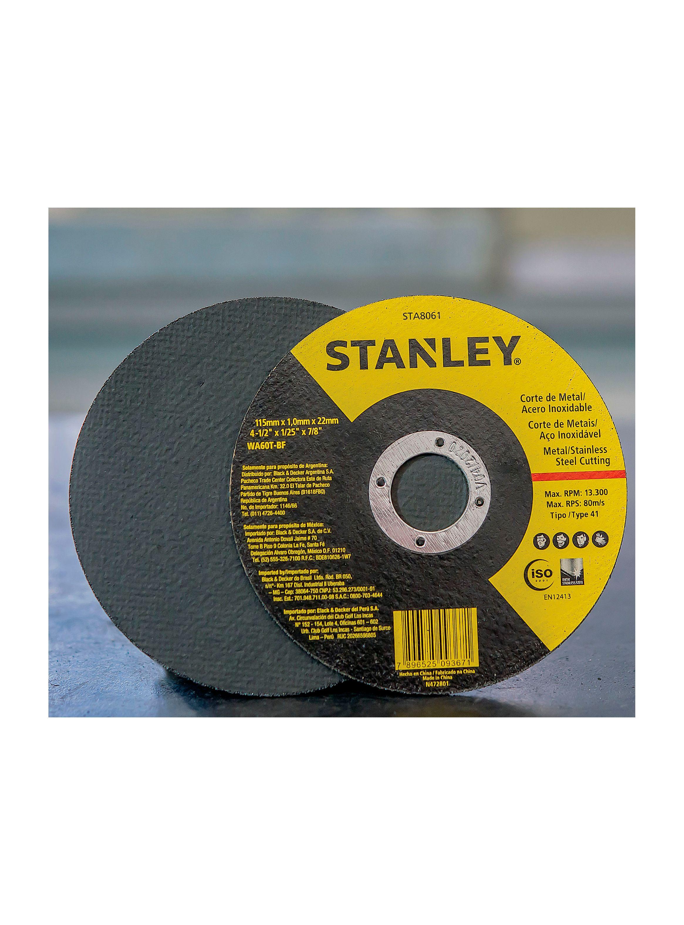 Set 25 discos corte metal/acero 4-1/2" STANLEY STA8061-1