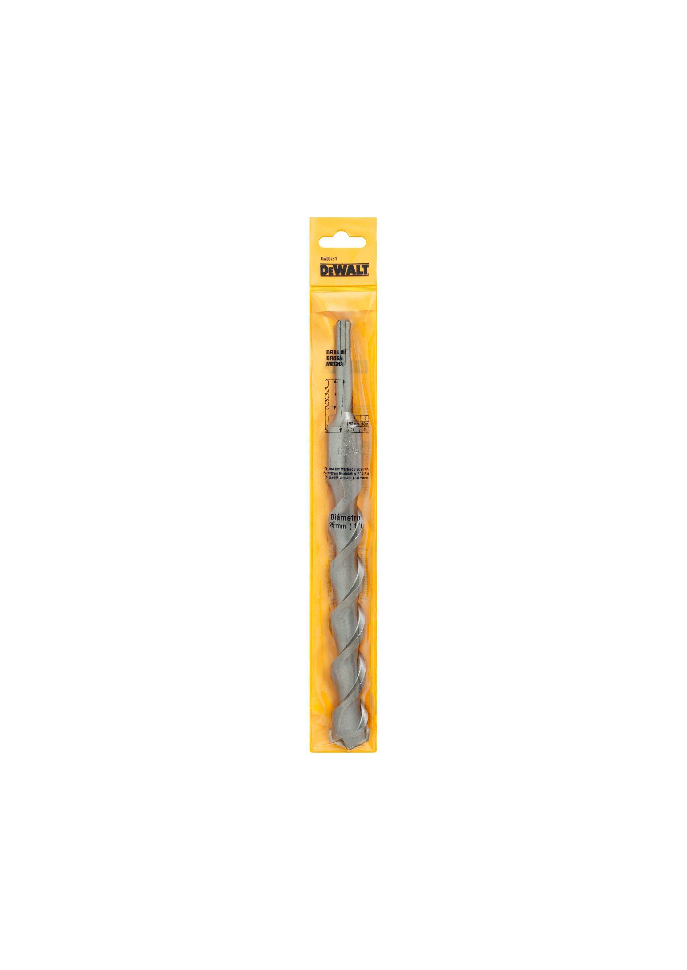 Broca SDS Plus para hormigón 25x200x250mm DEWALT DW00731-4