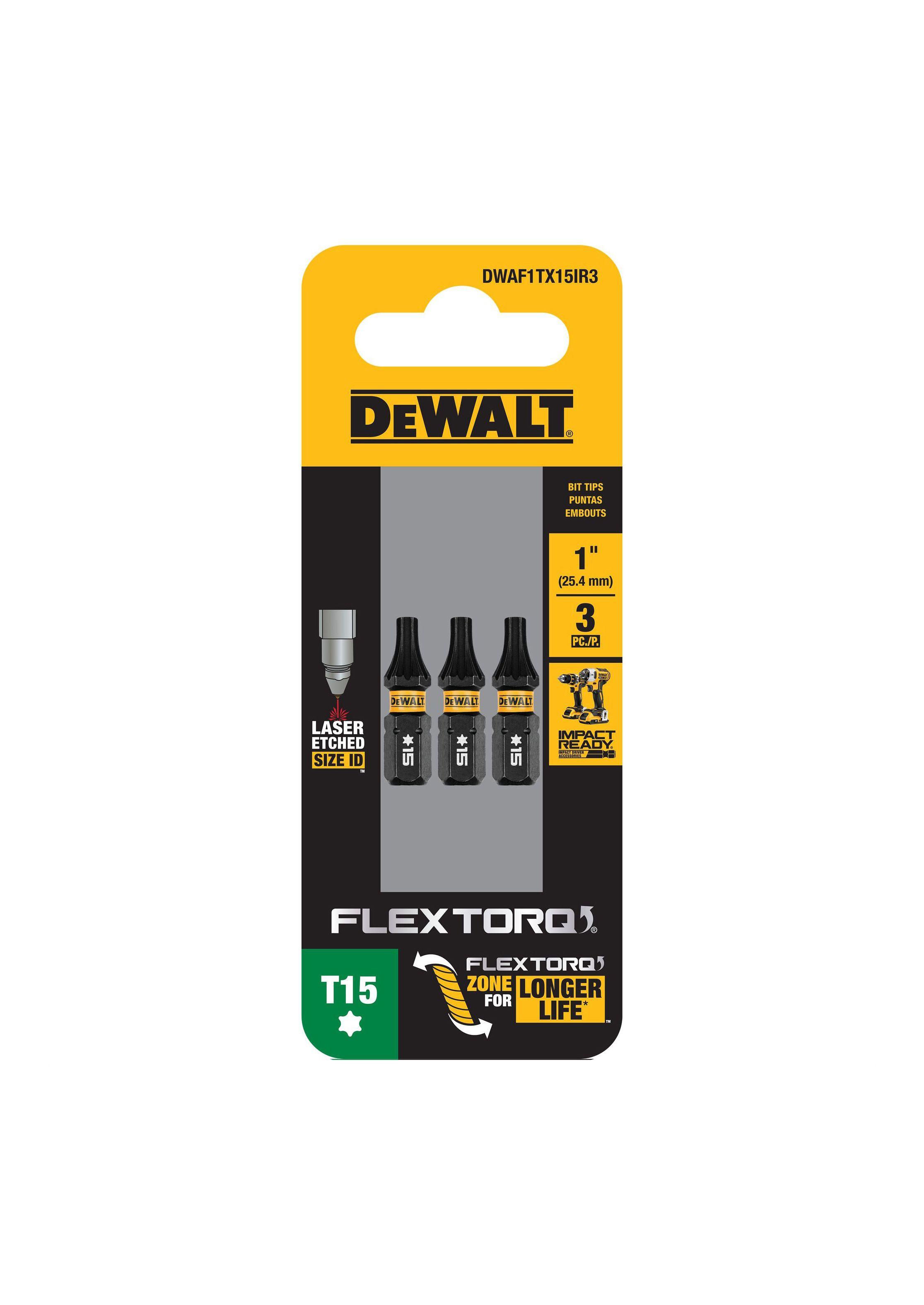 Set 3 puntas 1" T15 FLEXTORQ DEWALT DWAF1TX15IR3-2