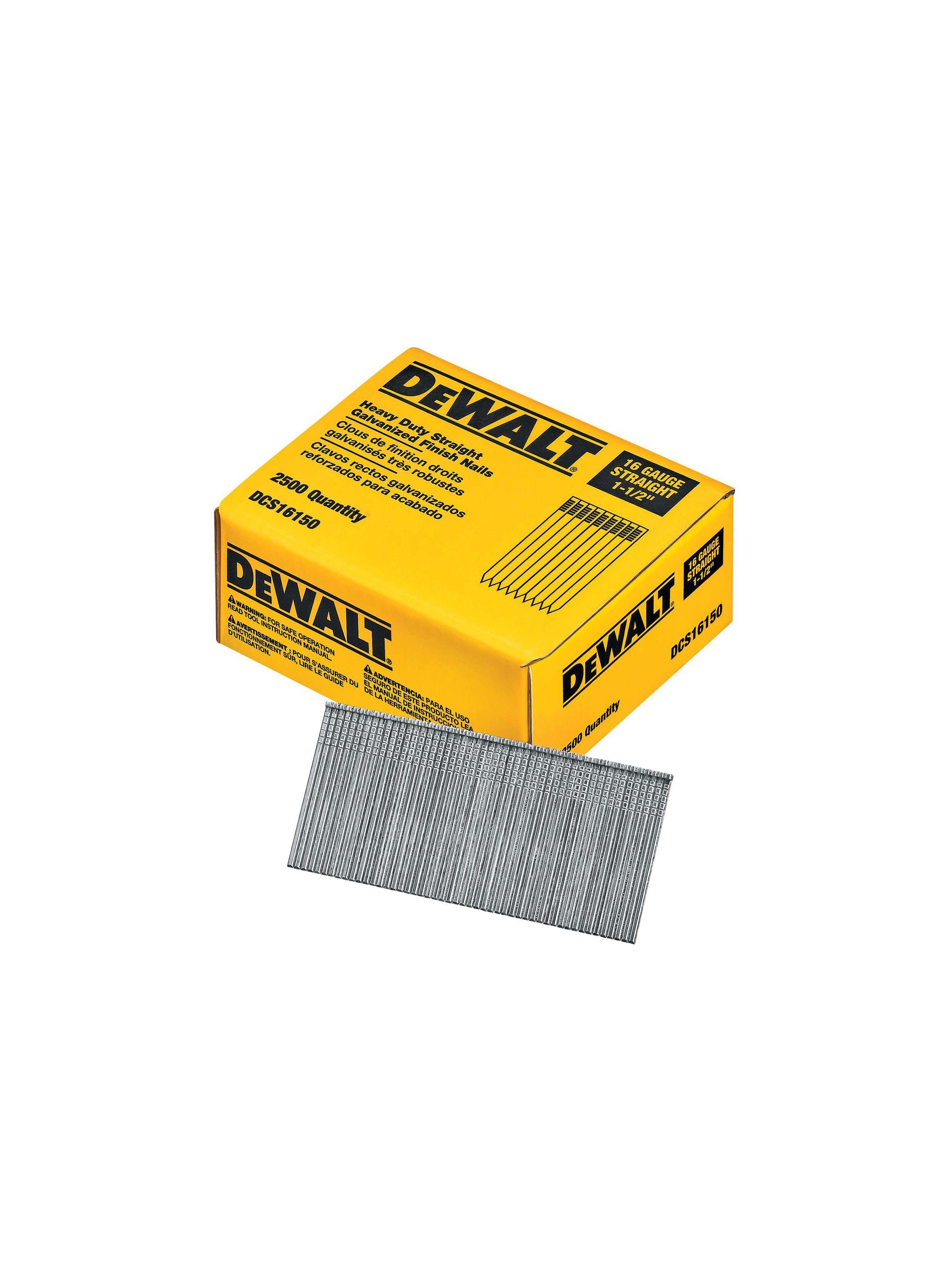 Caja 2500 clavos rectos 16GA 1-1/2” DEWALT DCS16150-2