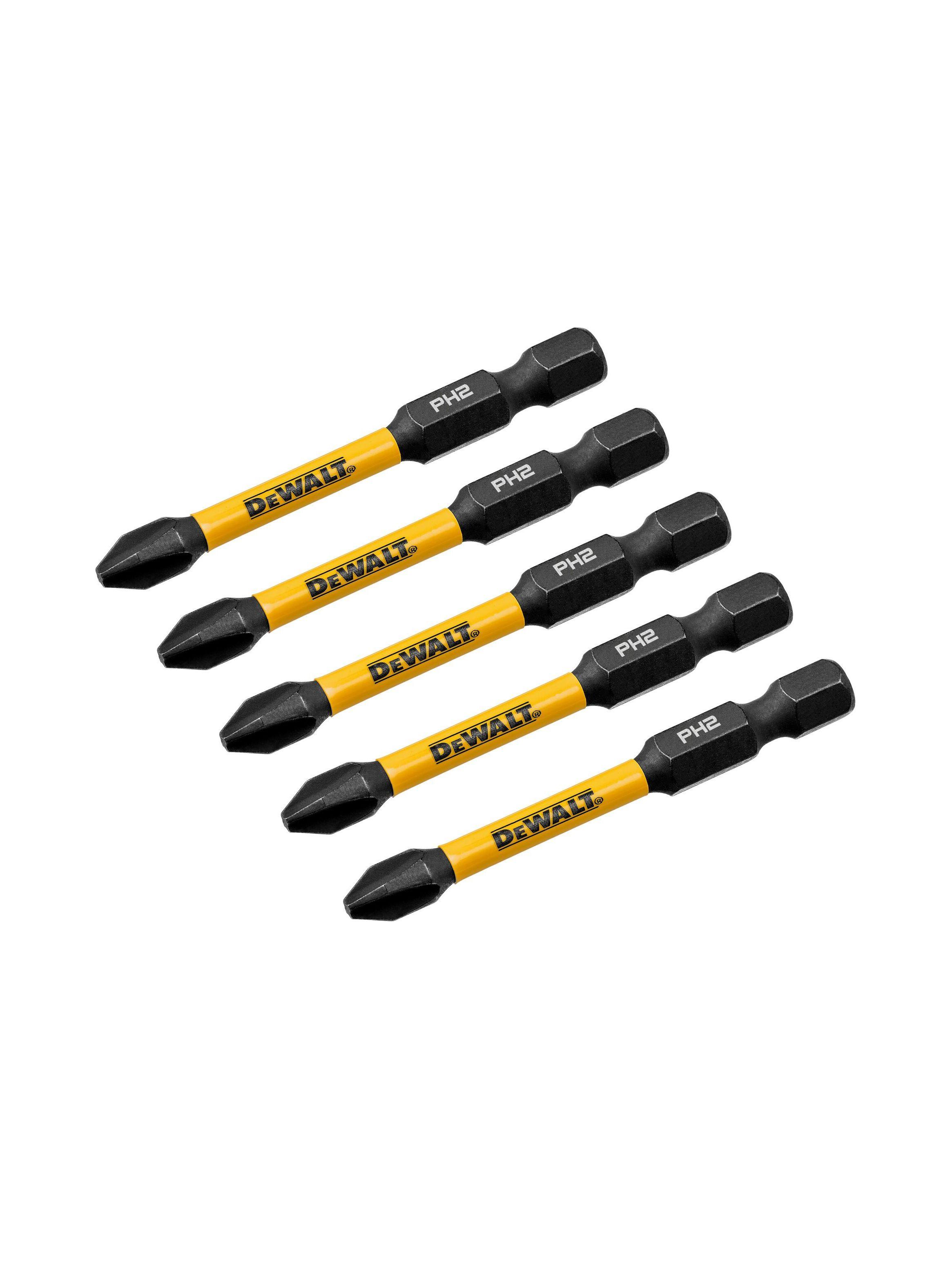Set 5 brocas Phillips#2 2-1/4” Flextorq DEWALT DWAF2PH2IR5-1