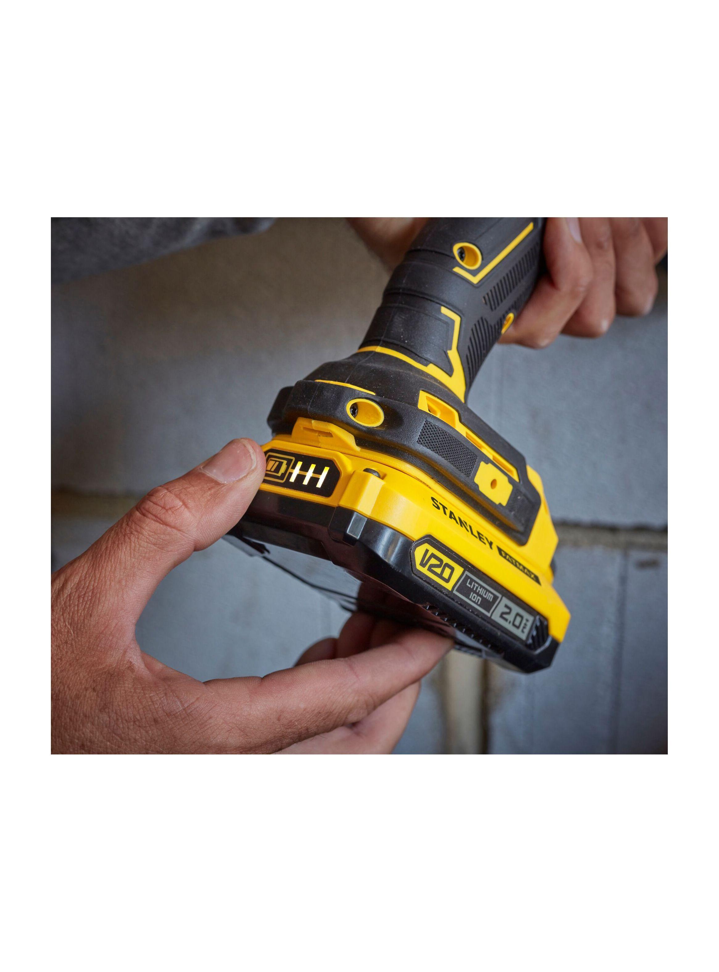 Kit taladro percutor 13mm+atornillador 20V+2 bateríasSTANLEY-4