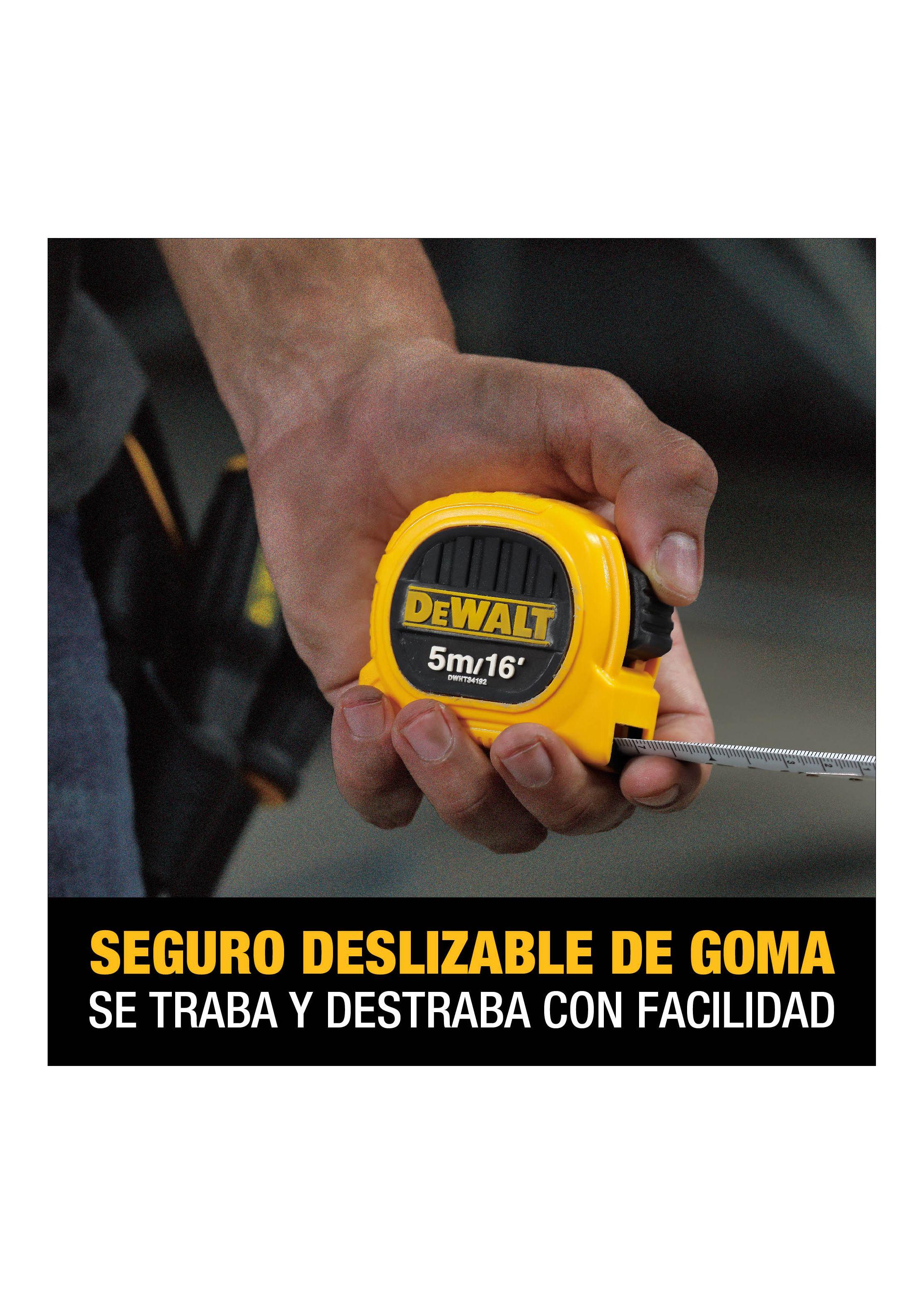 Huincha De Medir 5m/16' Diseño Compacto DEWALT DWHT34192L-5