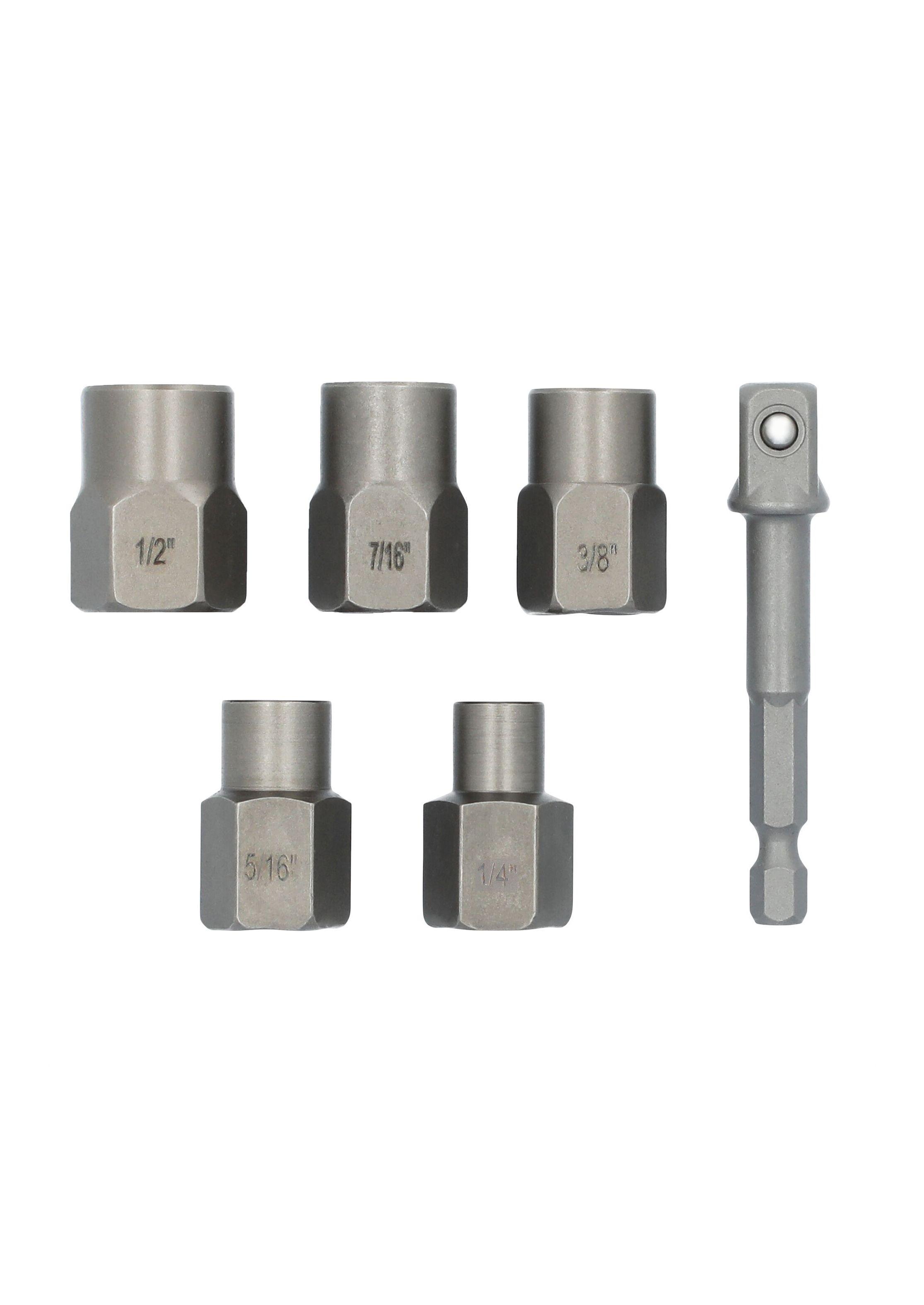 Set 5 dados Hex maxfit + adaptador 1/4" DEWALT DWAFBEXTRACT5-0