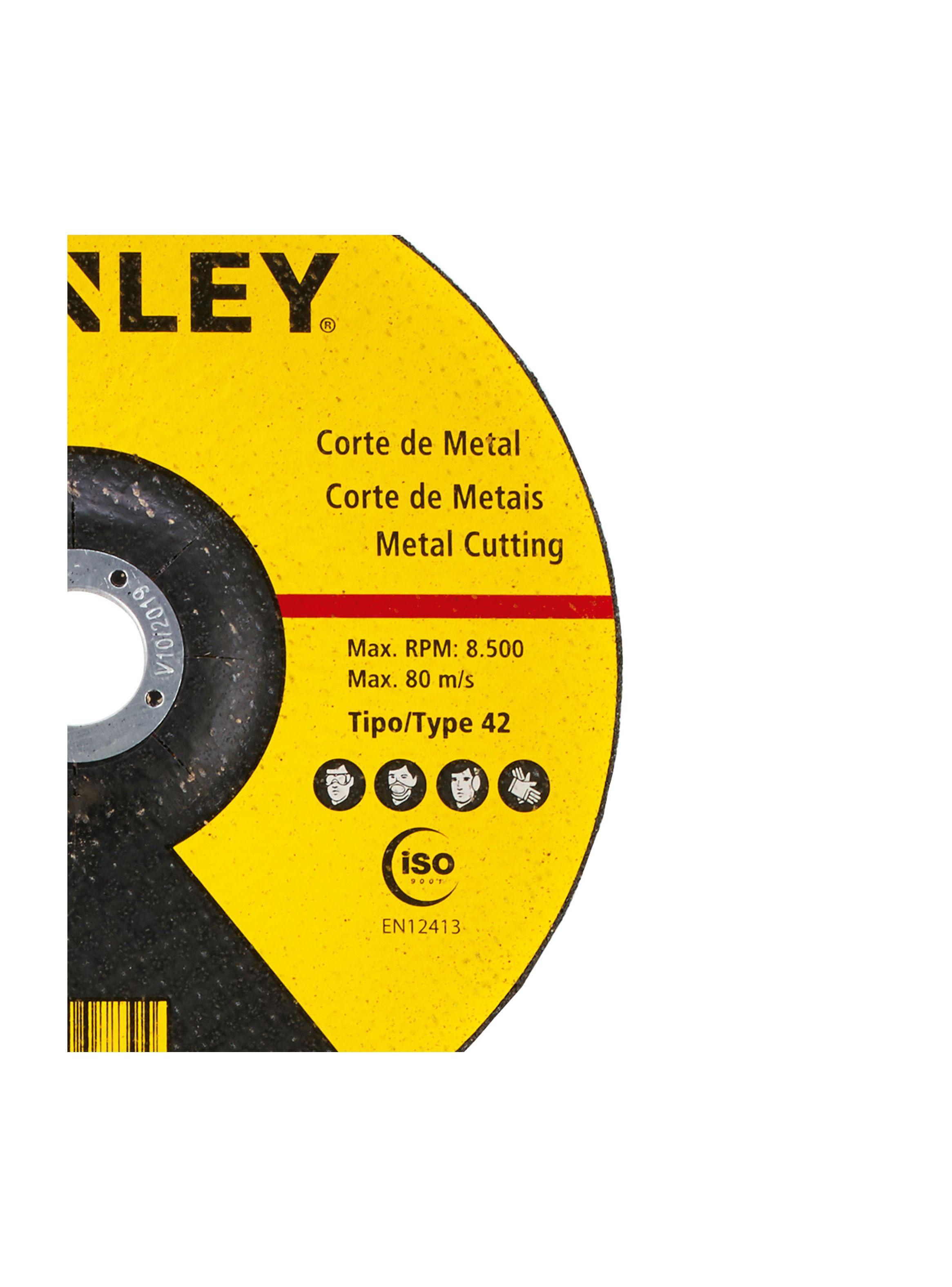 Set 10 discos corte metal 7" eje 7/8" STANLEY STA0411-2