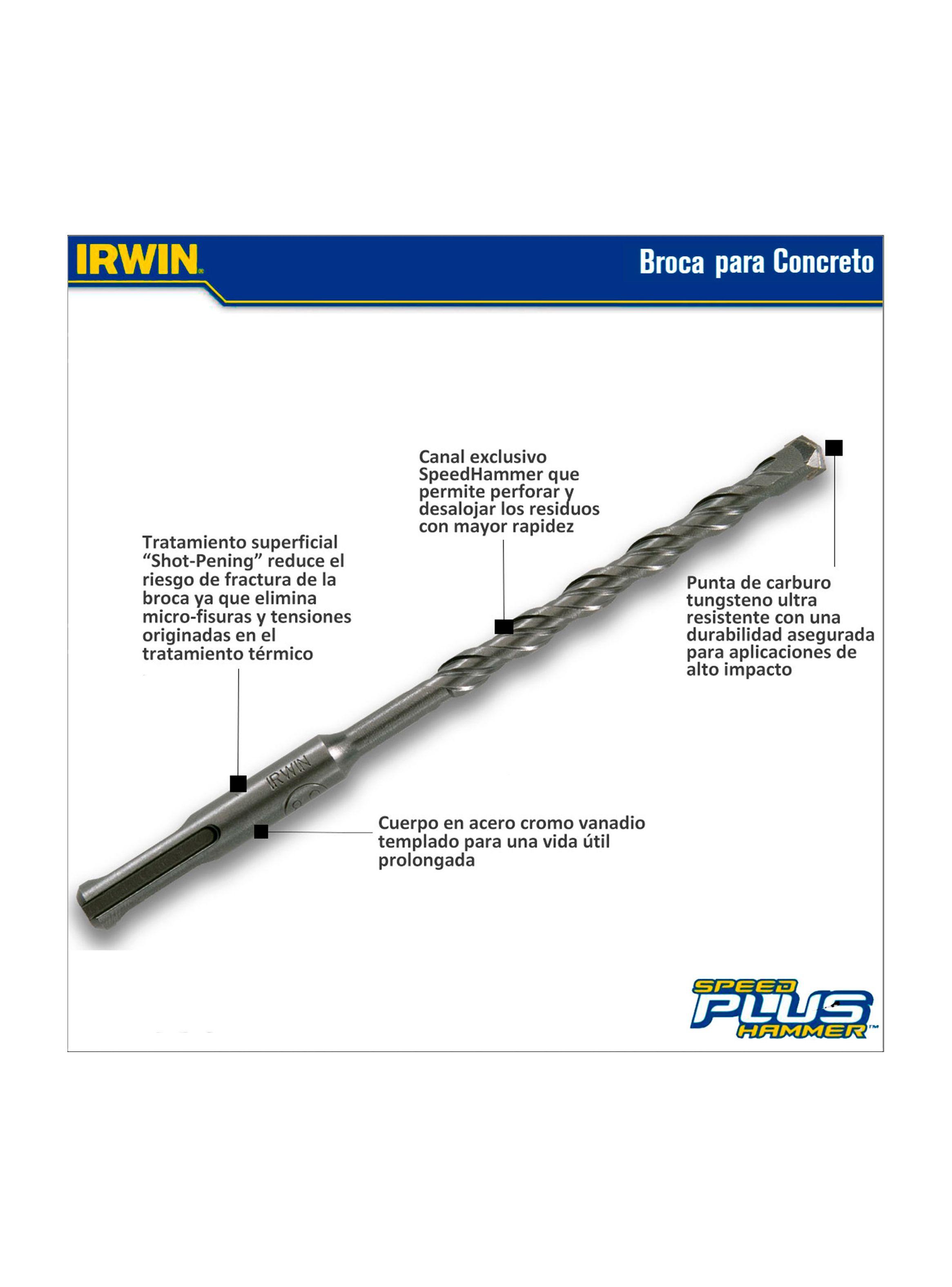 Broca Para Concreto SDS Plus 110mm x 6mm IRWIN IW13086-1