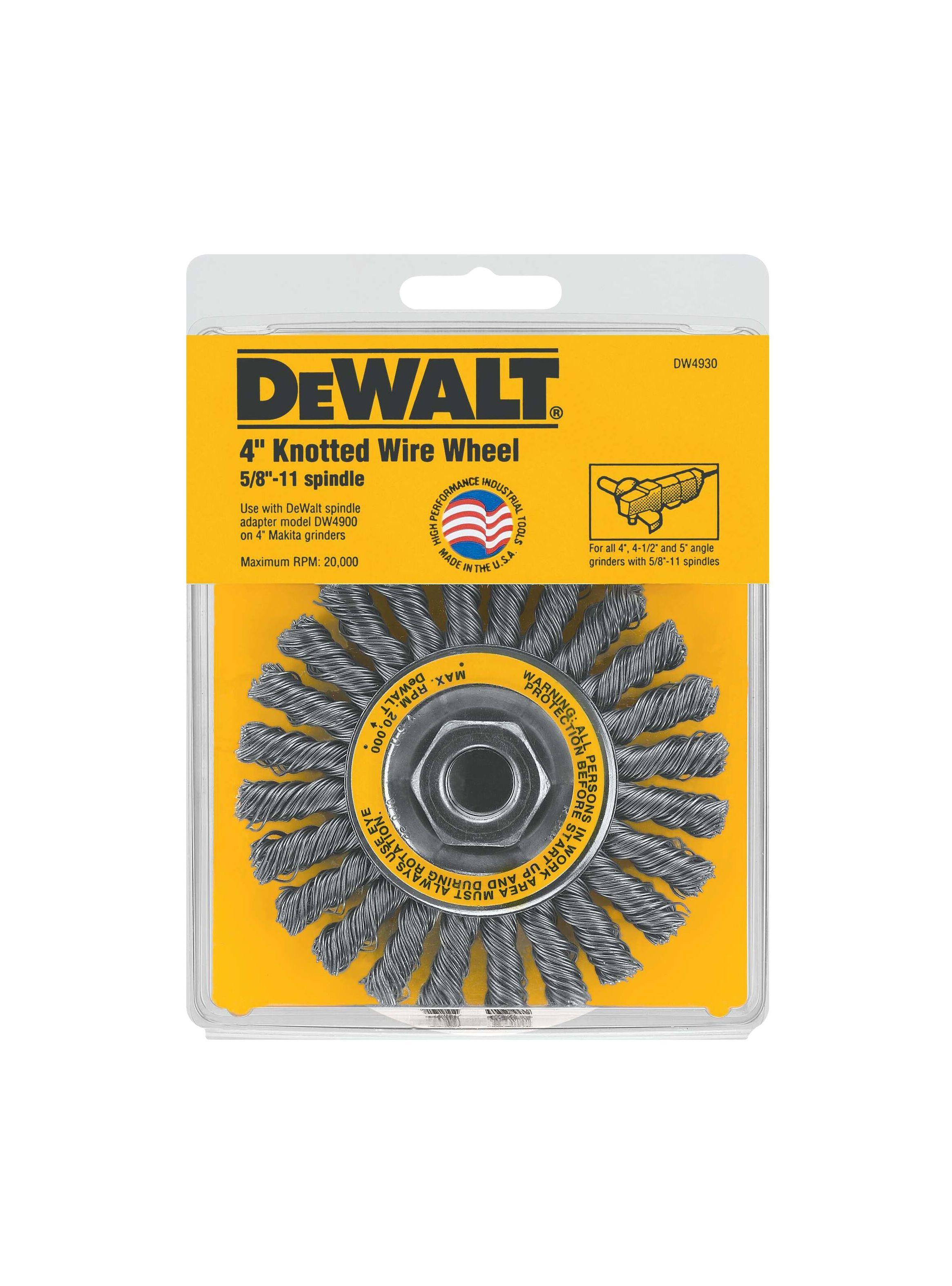 Cepillo de rueda trenzada 4” DEWALT DW4930CM-1