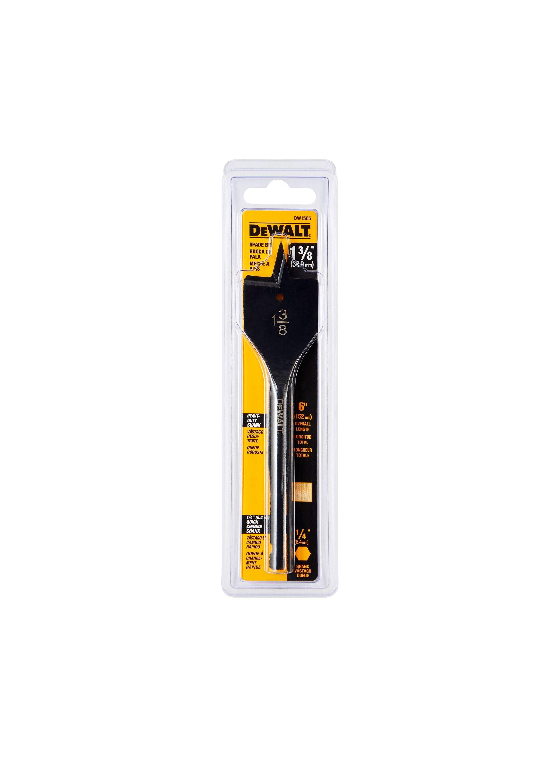 Broca de Paleta para Madera 1-3/8 x 152mm Dewalt Dw1585 Y-1