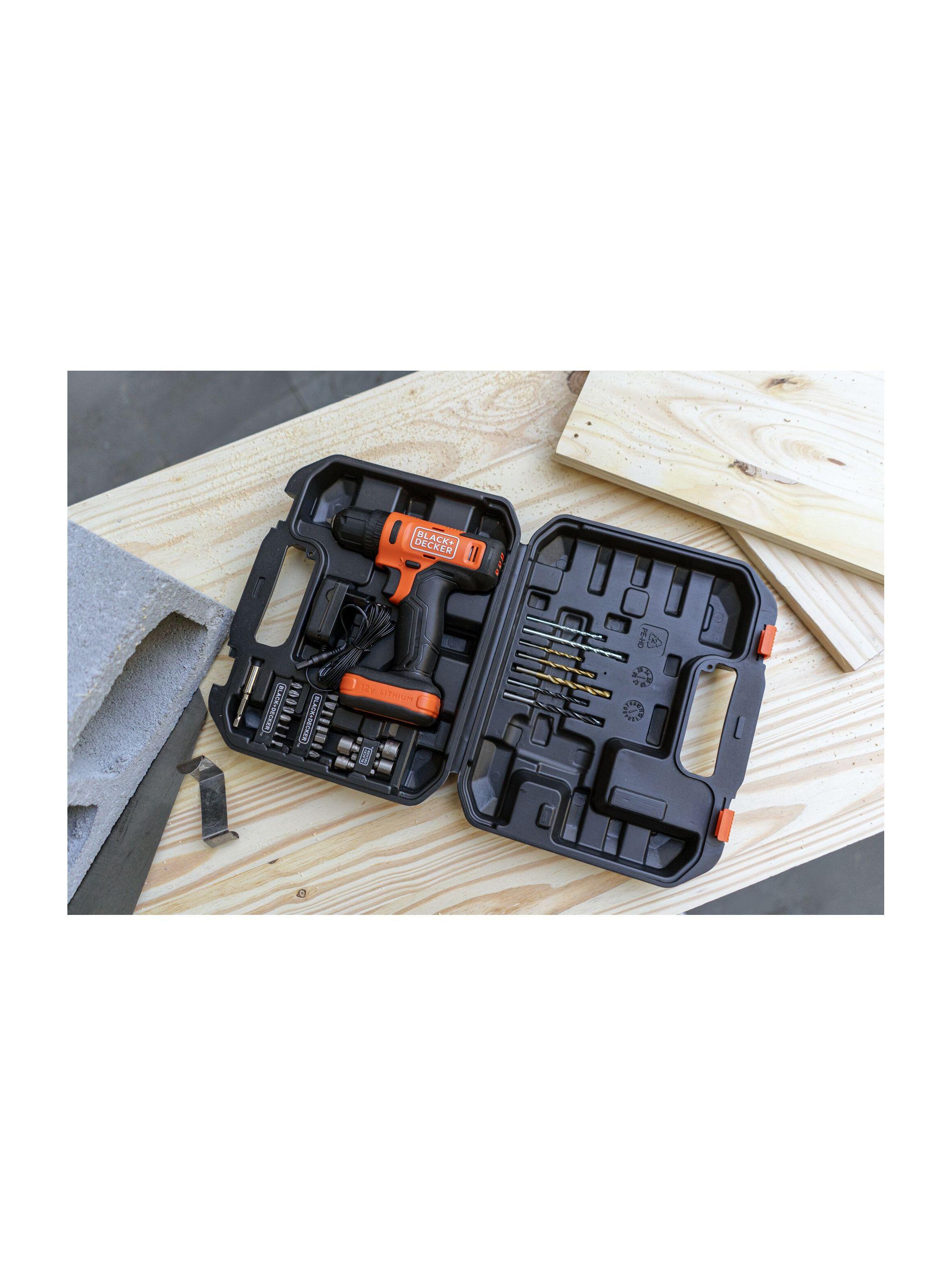 Kit taladro percutor atornillador 12V +28 acces BLACK+DECKER-5