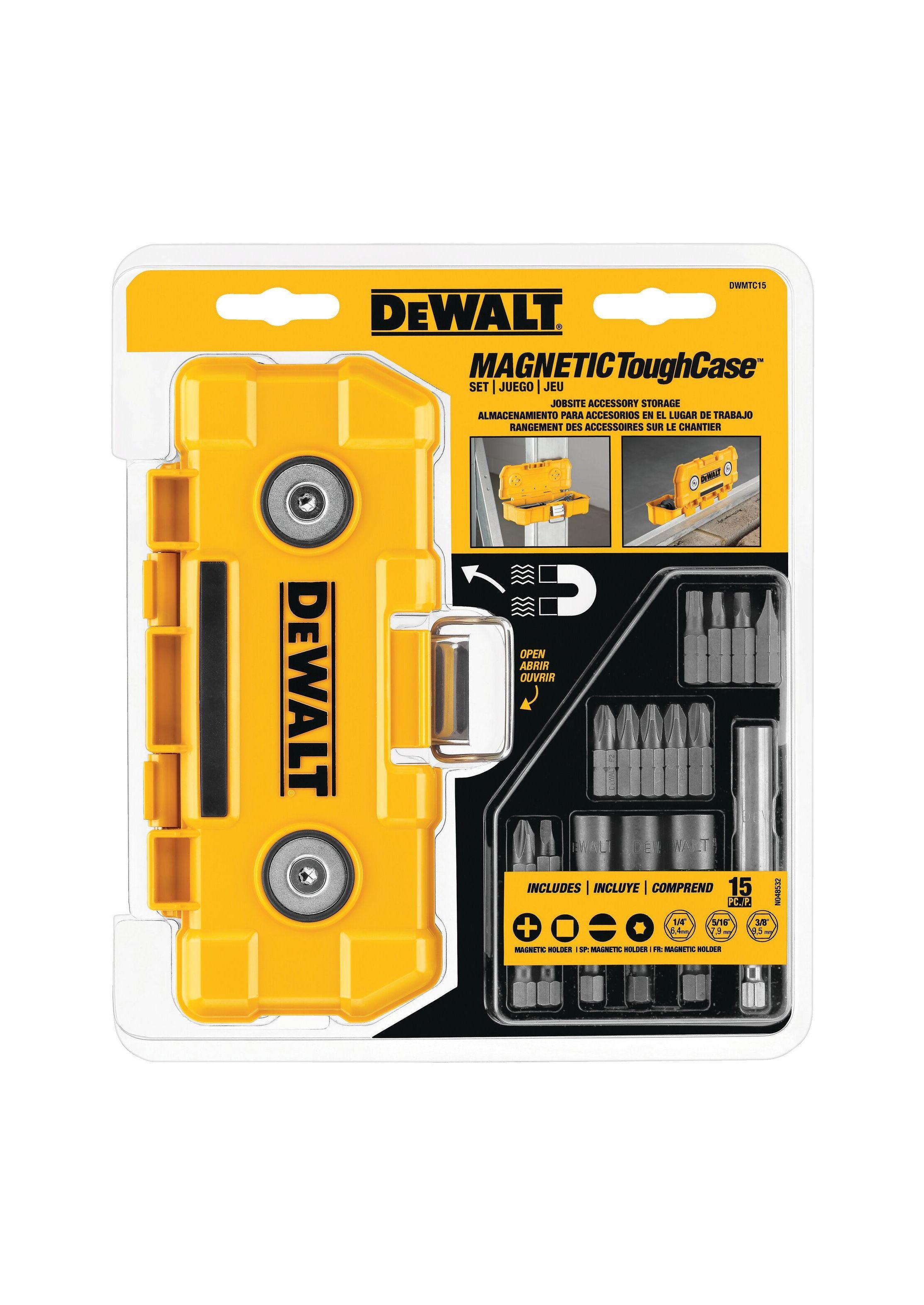 Caja Magnética ToughCase + 15 Piezas DEWALT DWMTC15-6