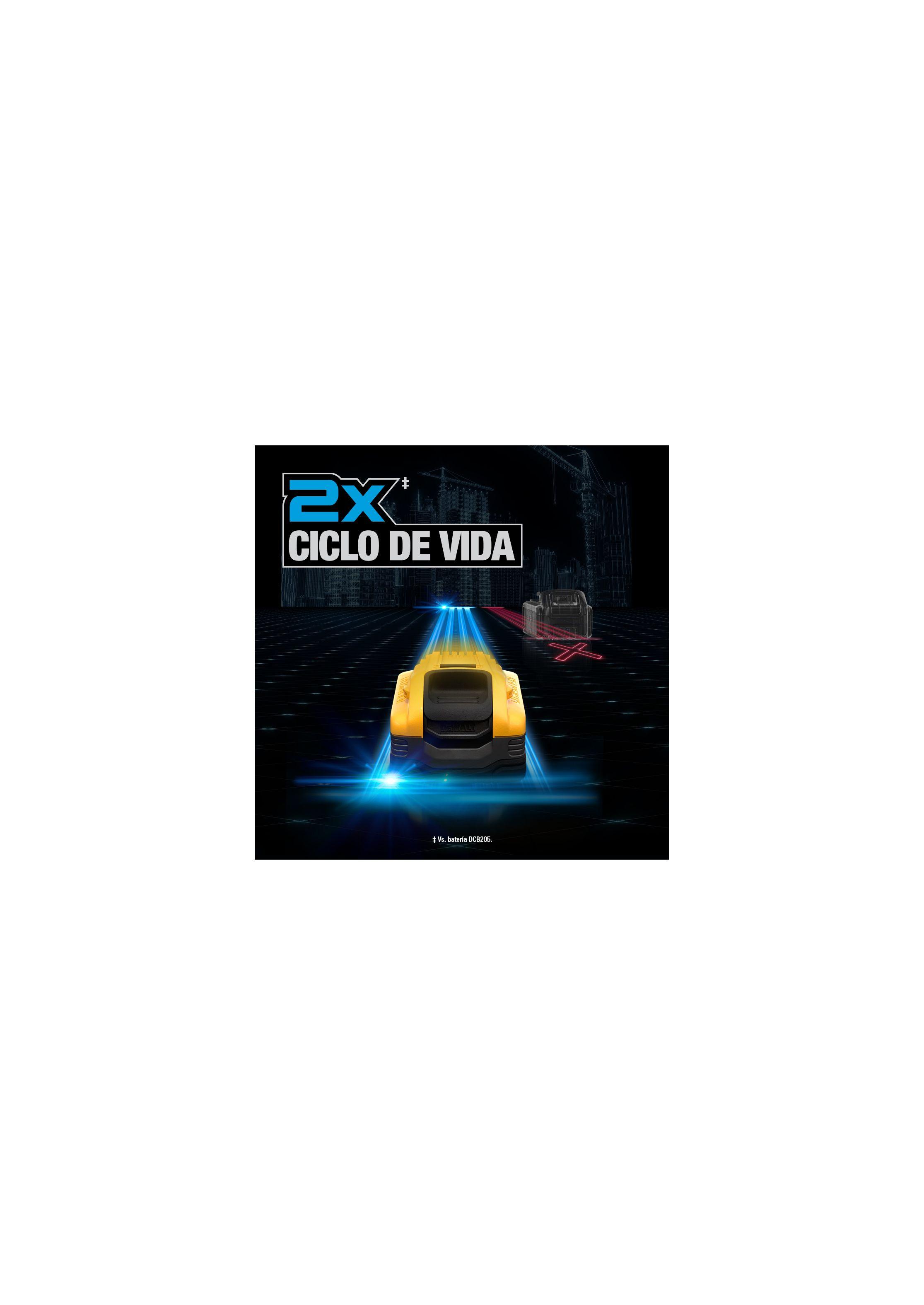Batería compacta 5Ah 20V MAX* POWERSTACK™ DEWALT DCBP520-B3-6