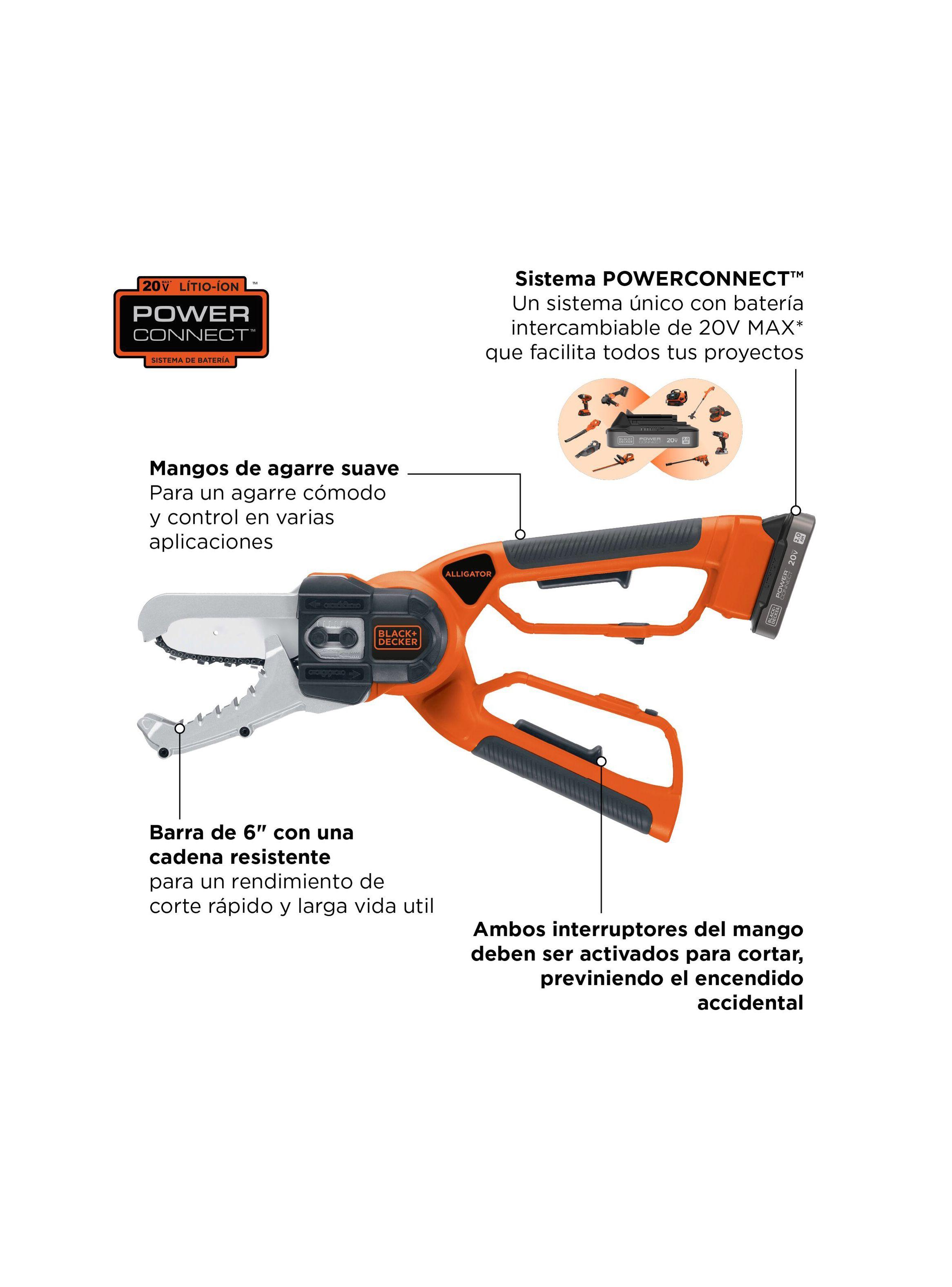 Tijera Inalámbrica ALLIGATOR 20V BLACK+DECKER BCLP120D1-2