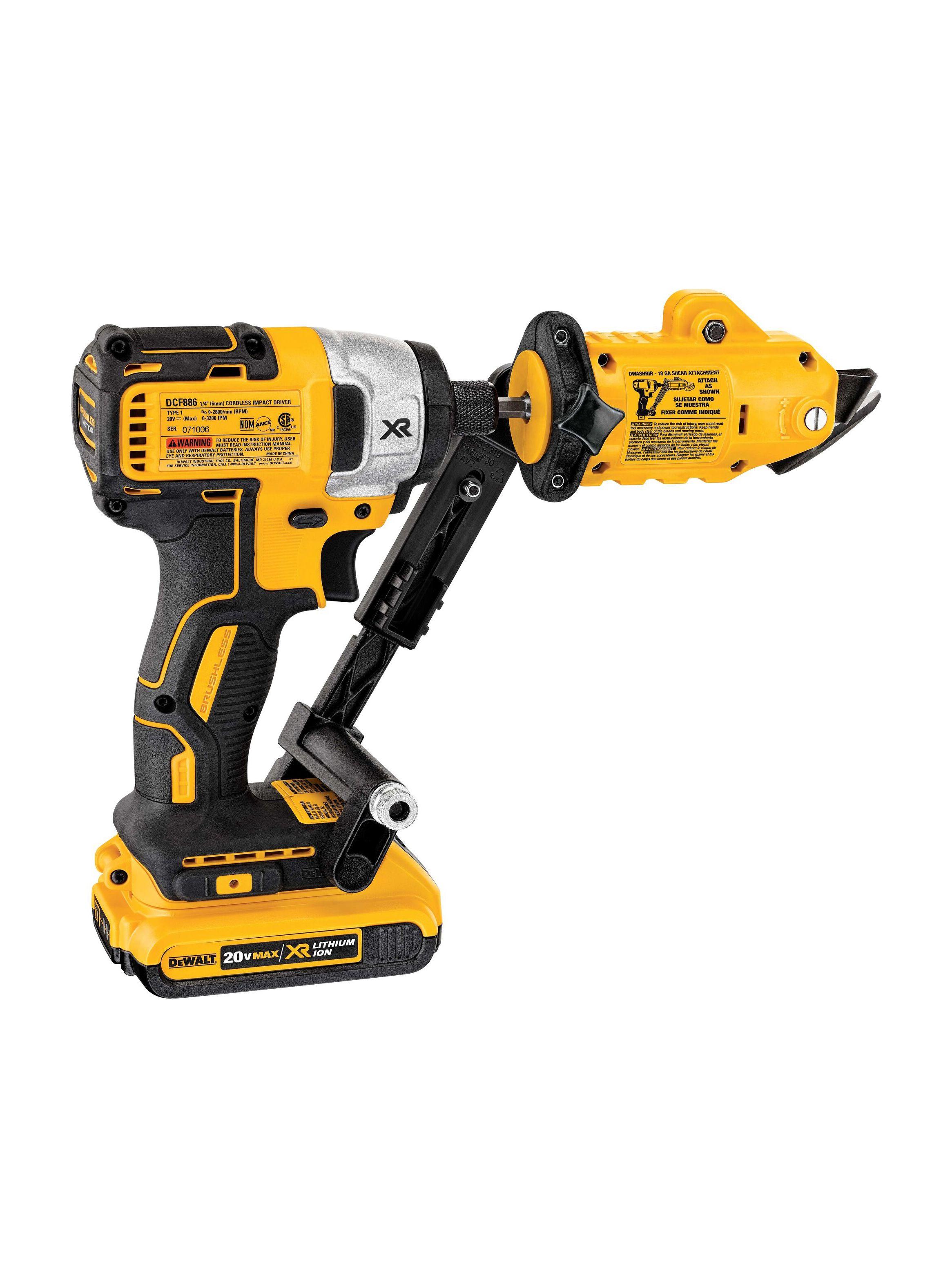 Cizalla de corte calibre 18 vástago hex 1/4” DEWALT DWASHRIR-3