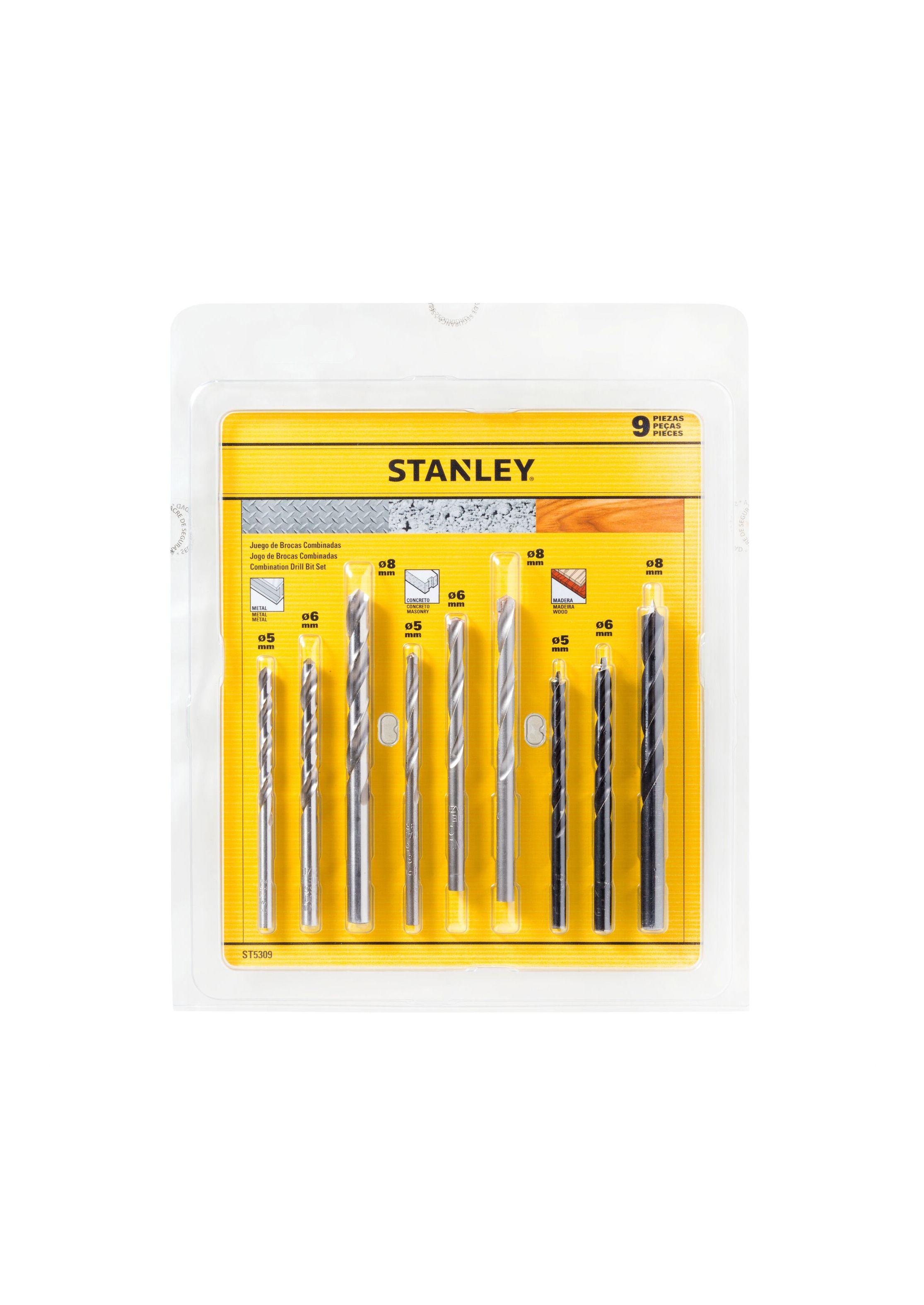 Set 9 brocas combinadas 5, 6 y 8mm STANLEY ST5309-5