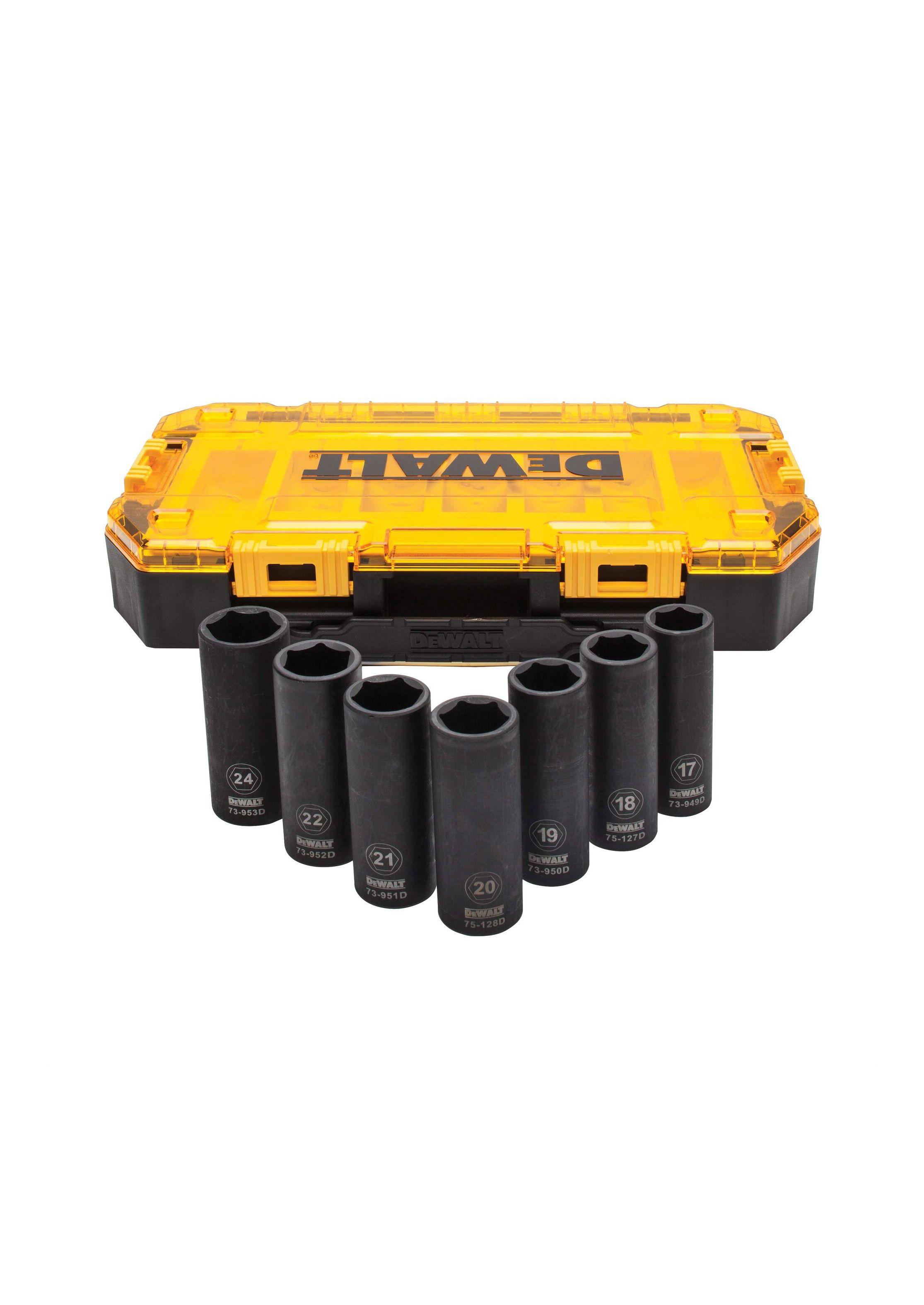 Set 7 dados de impacto métricos 1/2” DEWALT DWMT74737-0