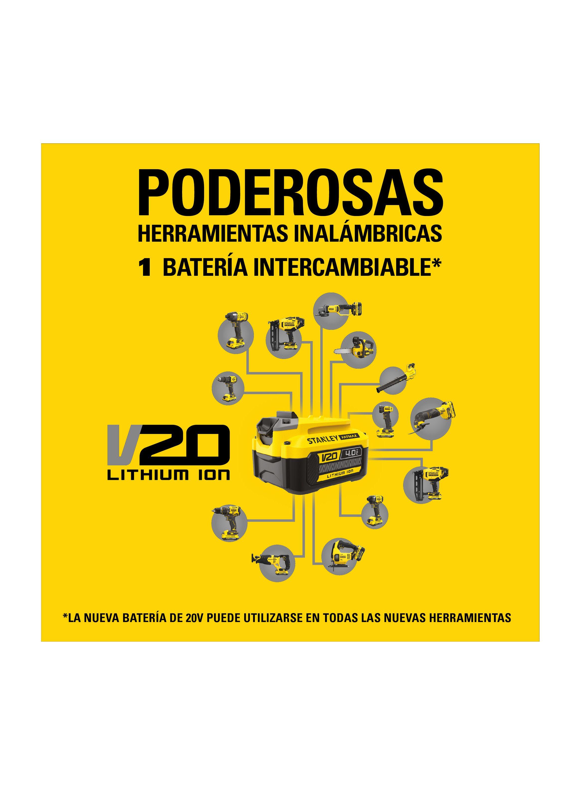 Aspiradora Inalámbrica 20V 1270 L/Min STANLEY SCVS001B-B3-6