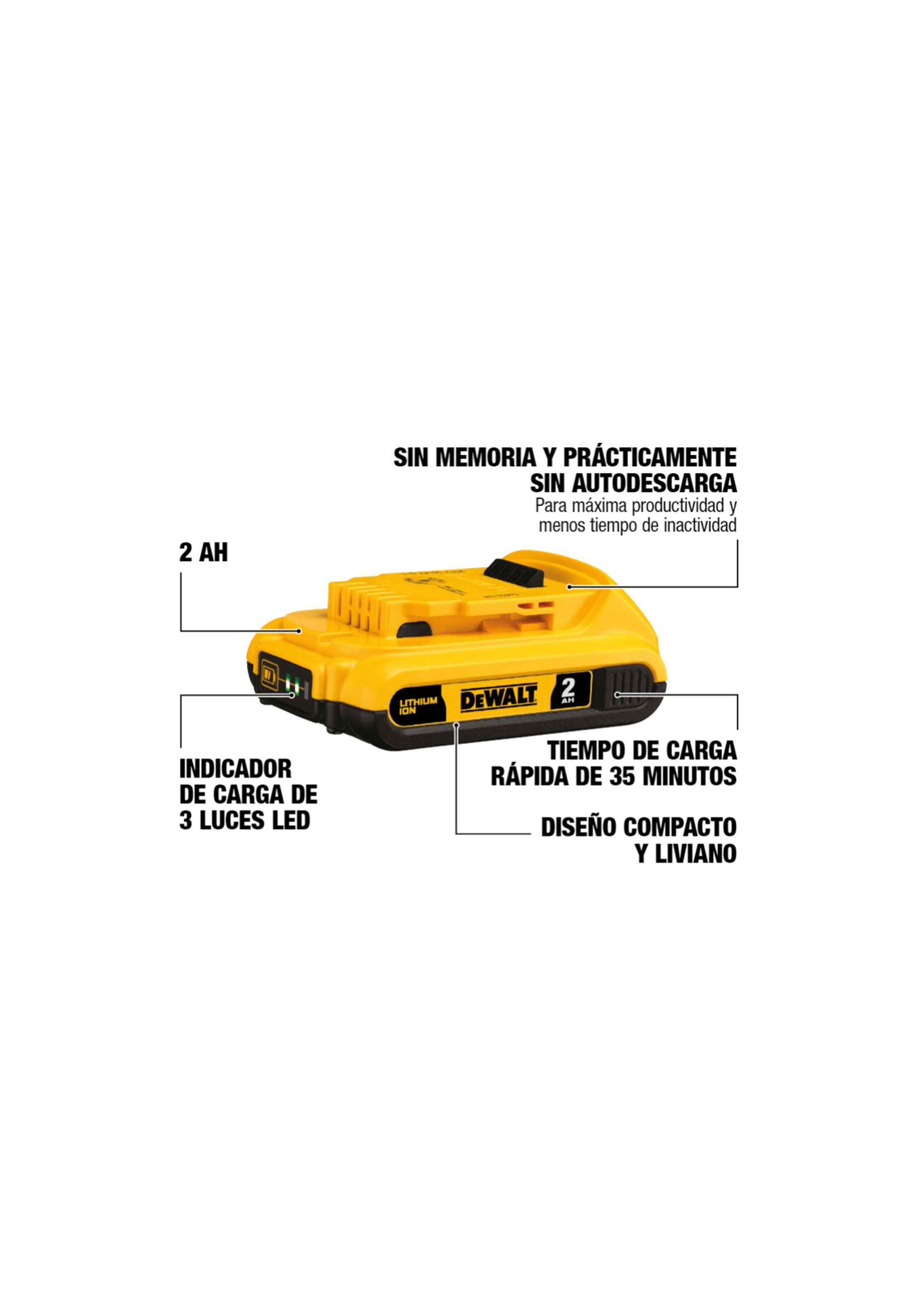 Kit baterías 2Ah + Cargador 20v Máx  DCB203C2-B2-4