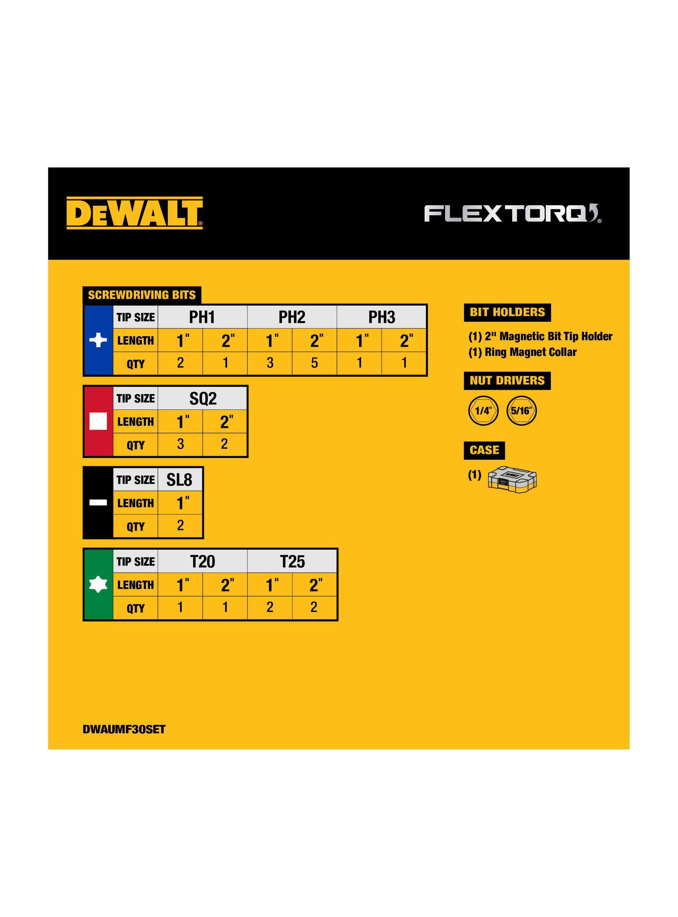 Set 30 puntas llave de impacto MAXFIT DEWALT DWAUMF30SET-3