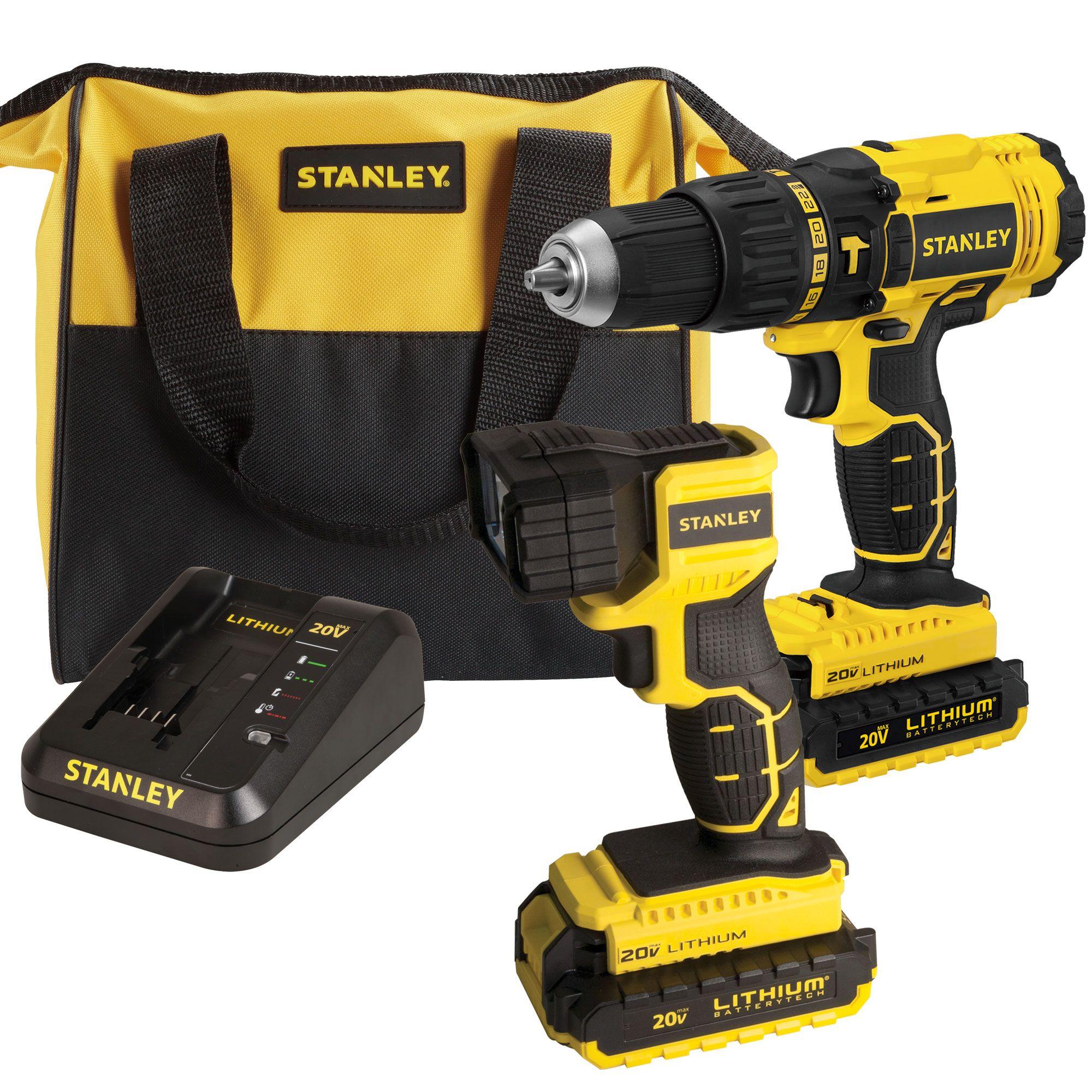 Kit Taladro Percutor 20V + 2 baterías + accesorios-0