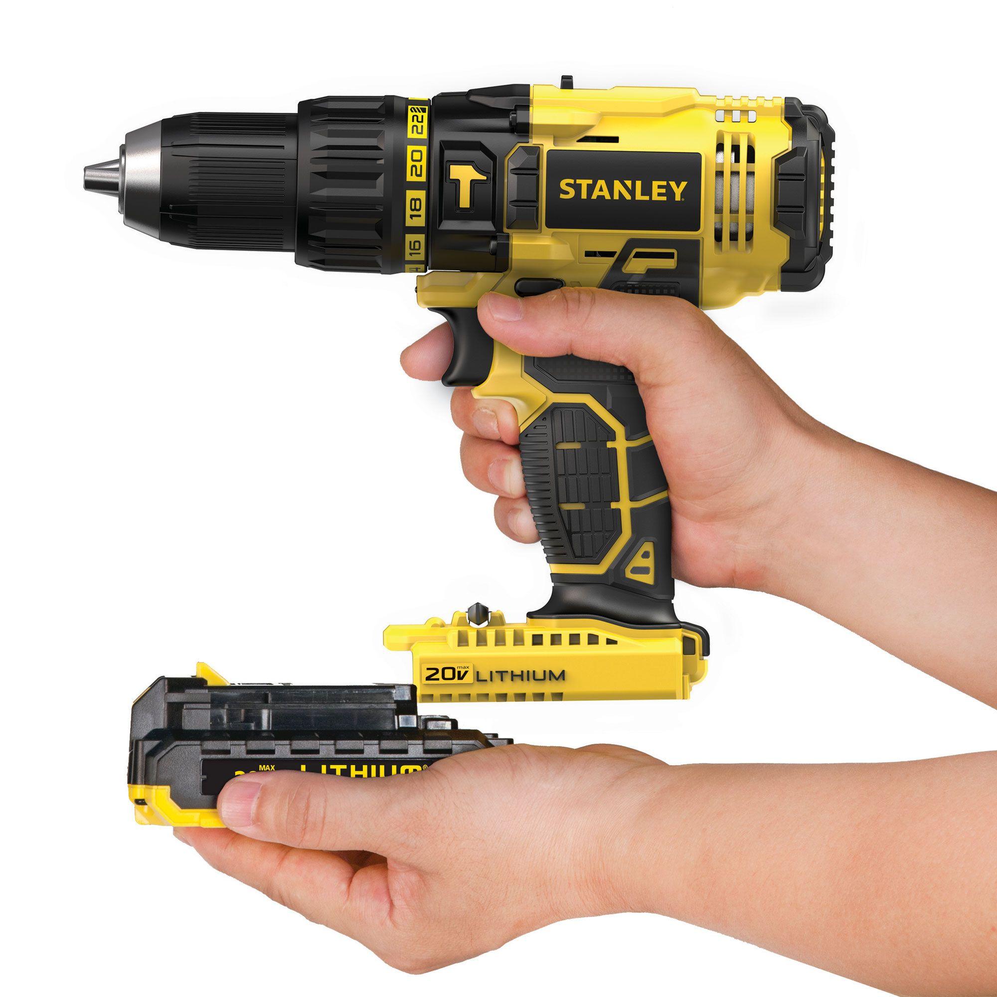 Kit Taladro Percutor 20V + 2 baterías + accesorios-2