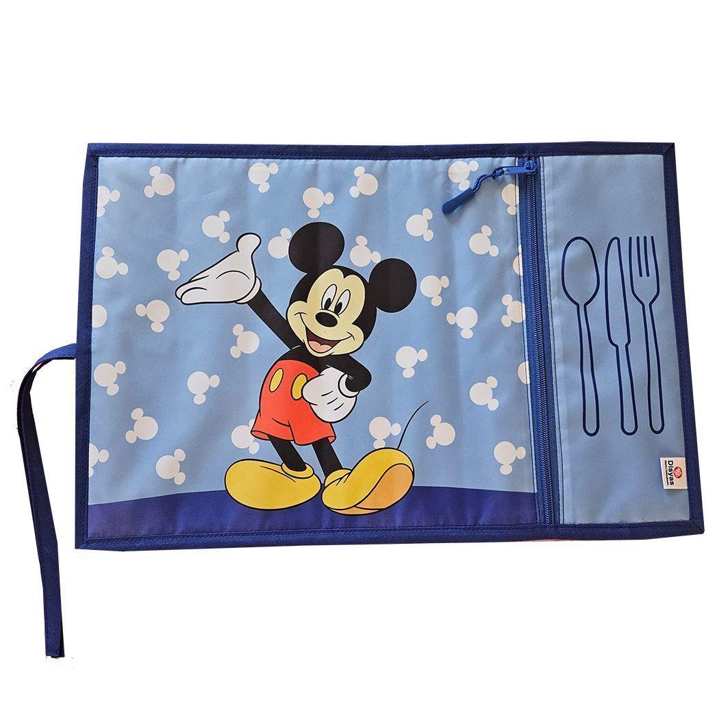 Individual Infantil Con Bolsillo Para Cubiertos Dise o Mickey Mouse-0