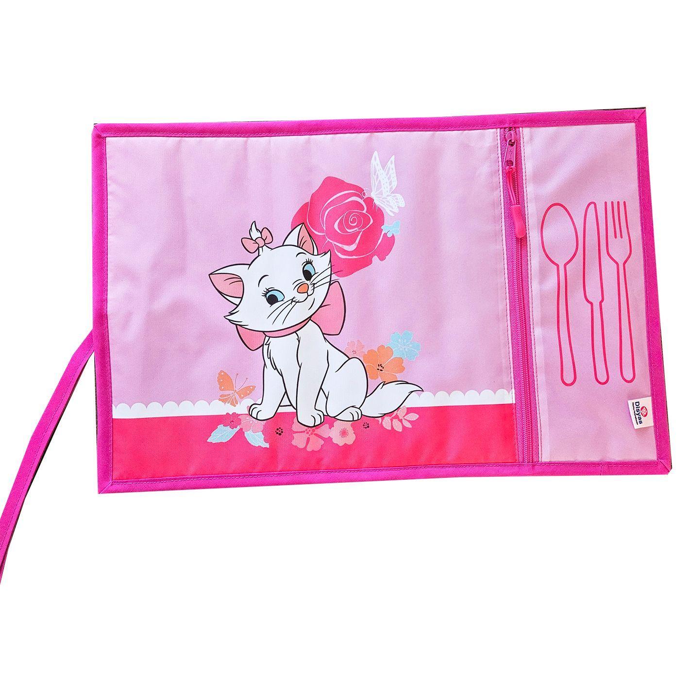 Individual Infantil Con Bolsillo Para Cubiertos Gatita Marie-0