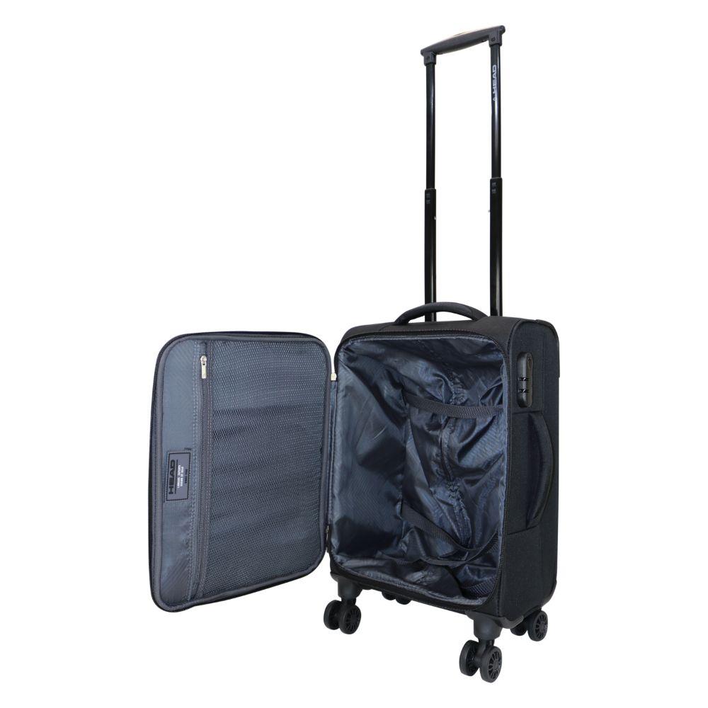 Maleta Cabina Blanda Tela Madrid S Negro Head-2