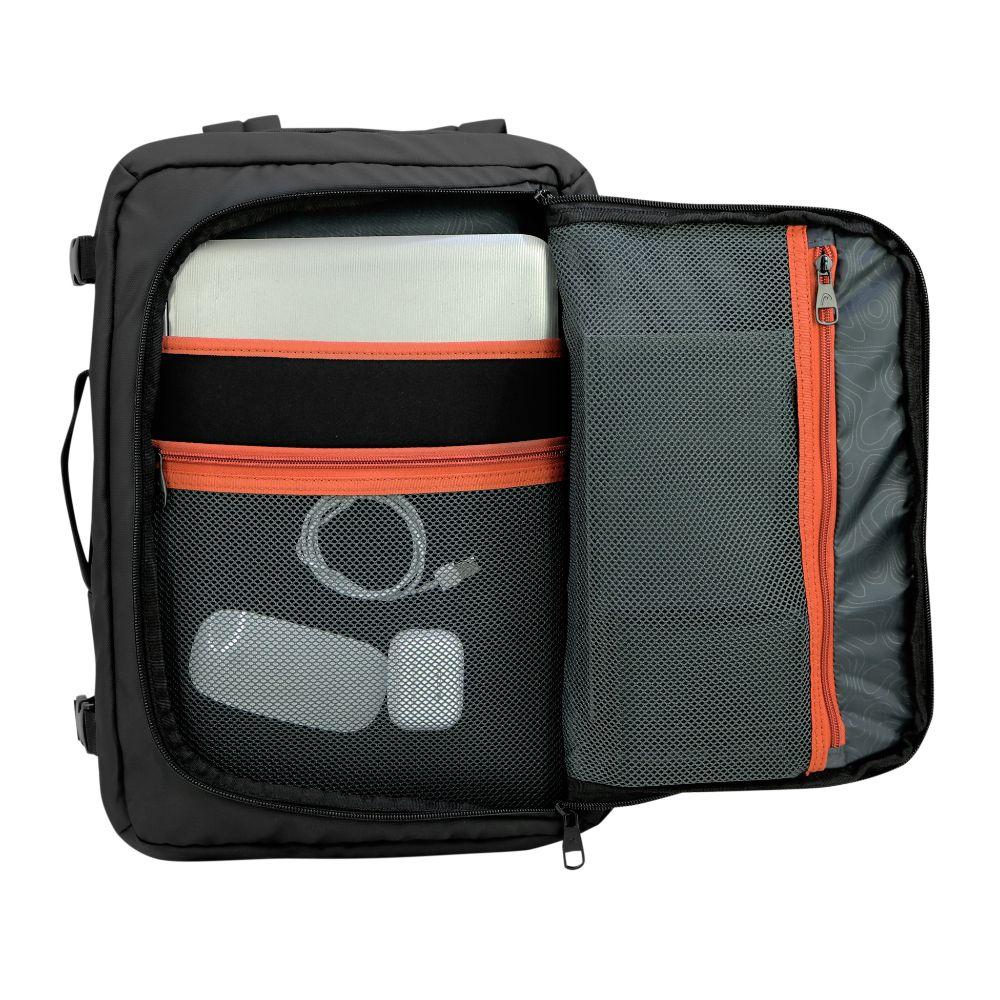 Mochila de Viaje Traveler Engomada New Reverse Negro Head-2