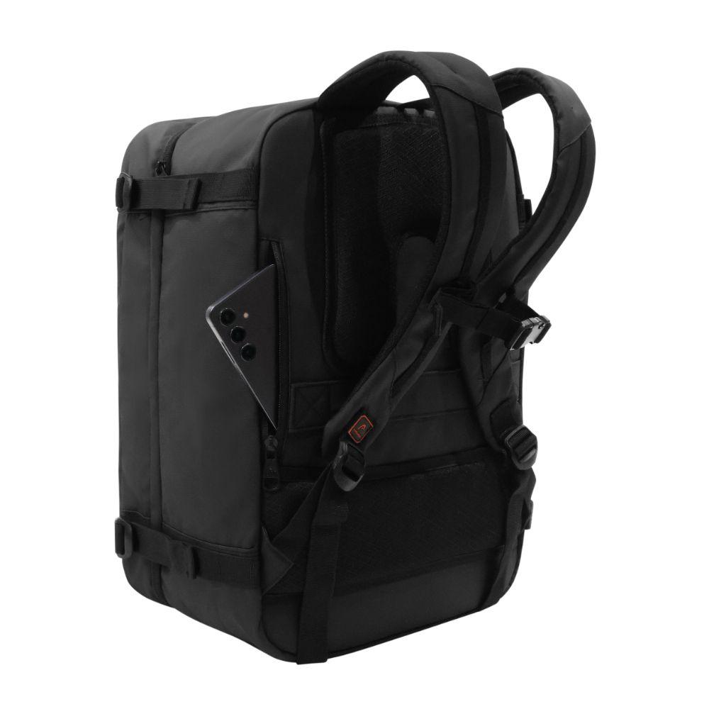 Mochila de Viaje Traveler Engomada New Reverse Negro Head-4