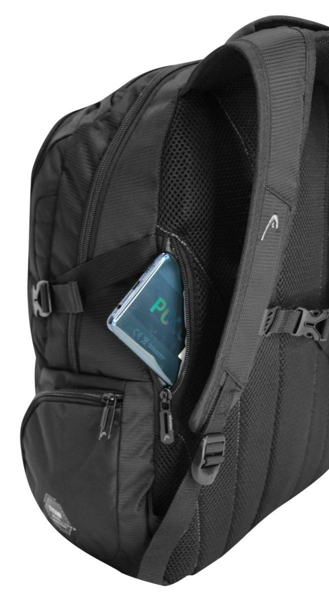 Mochila Porta Laptop Titan USB Negra Head-5