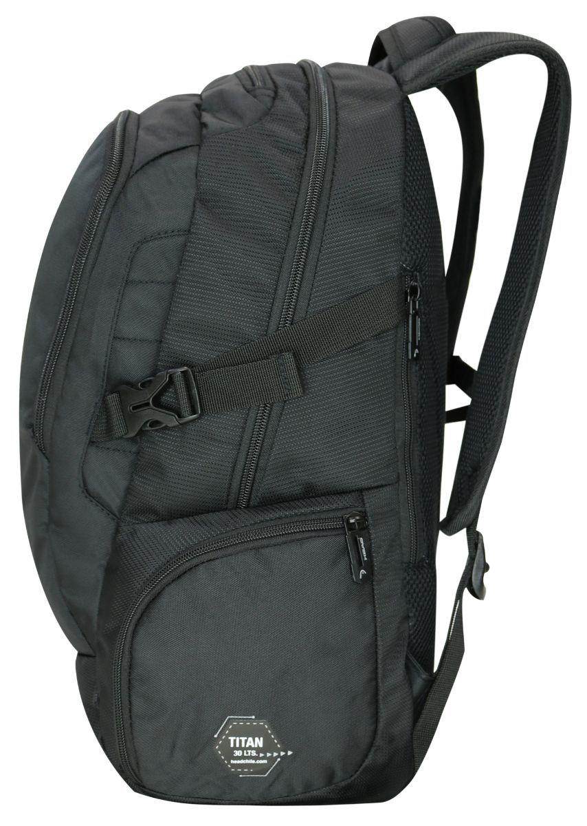 Mochila Porta Laptop Titan USB Negra Head-8