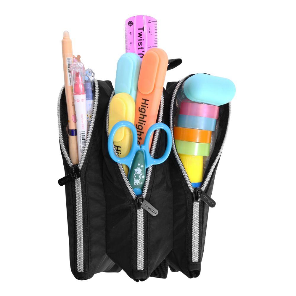 Estuche Triple Hombre March Negro Silver Head-2