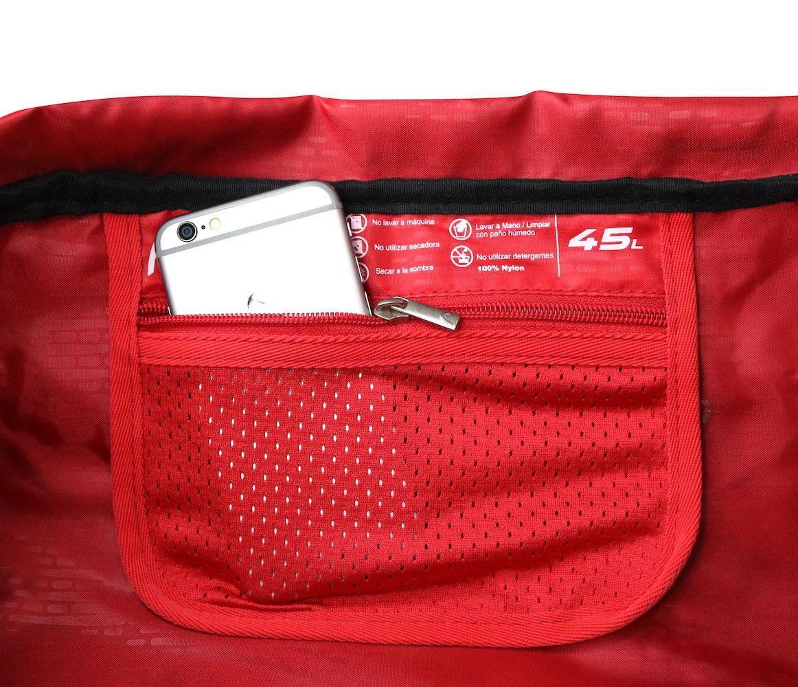 Bolso Deportivo New Combat 45 Negro Rojo Head-3