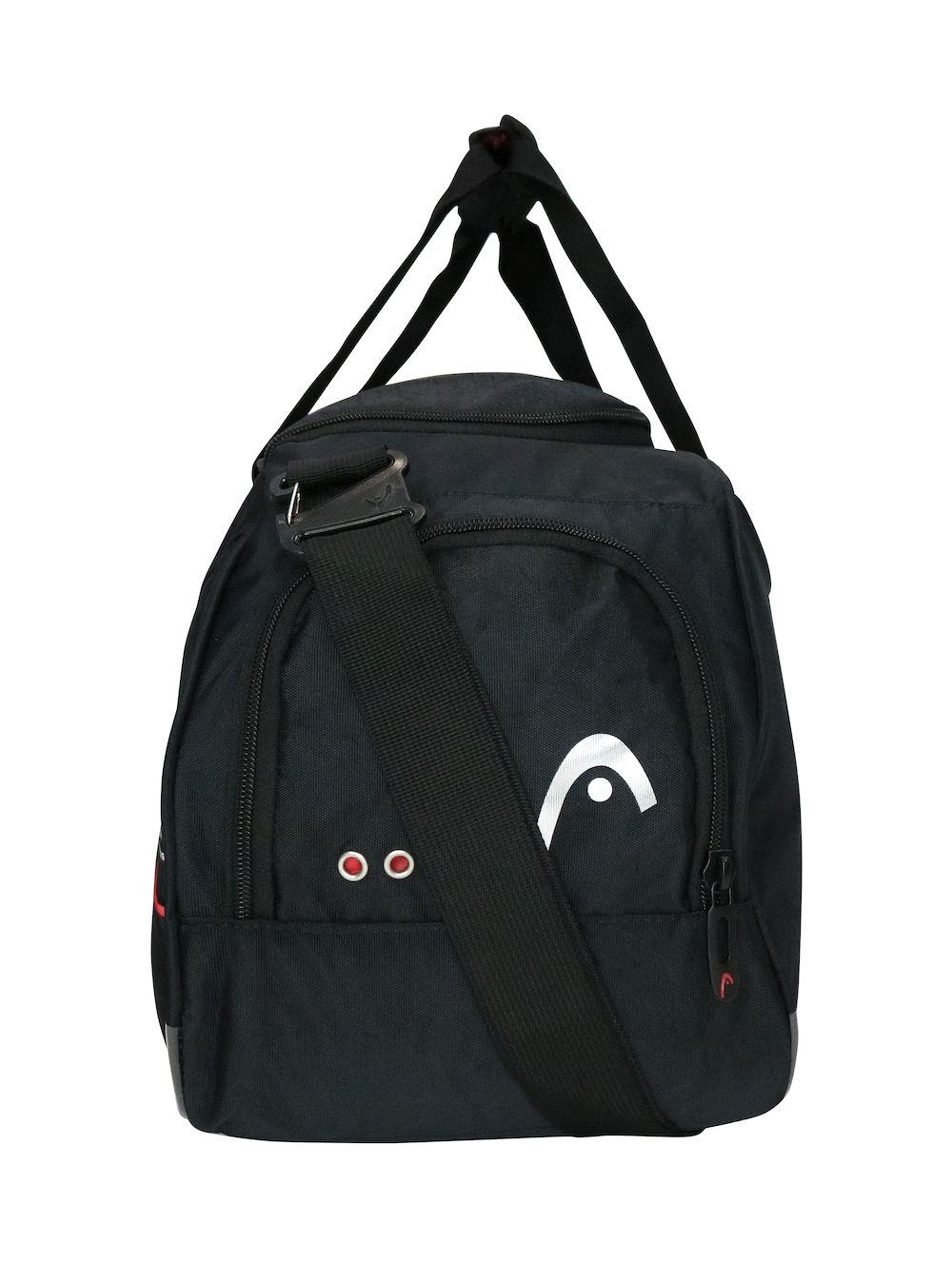 Bolso Deportivo New Combat 45 Negro Rojo Head-6