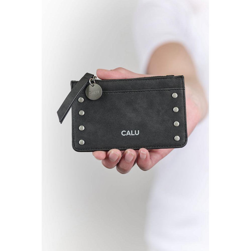 Billetera Monedero Sophie PU Negro Calu-5